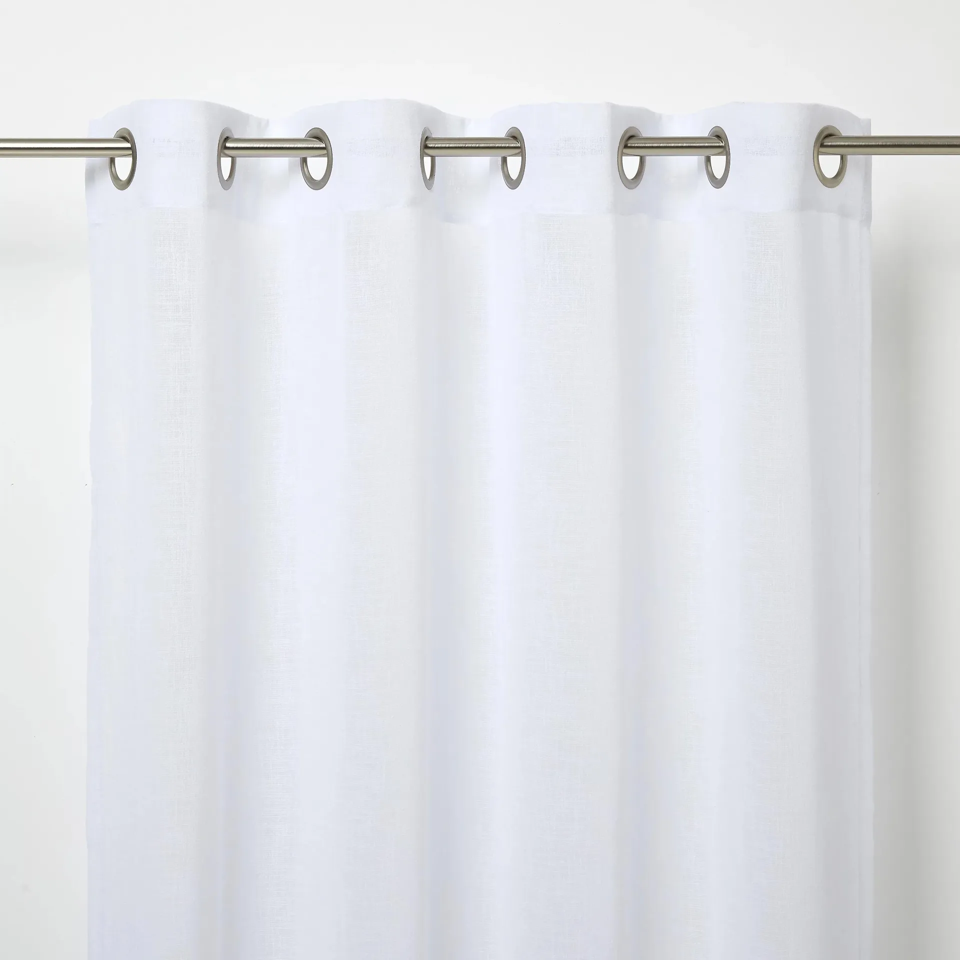 Howley White Plain Net Eyelet Voile curtain (W)140cm (L)260cm, Single