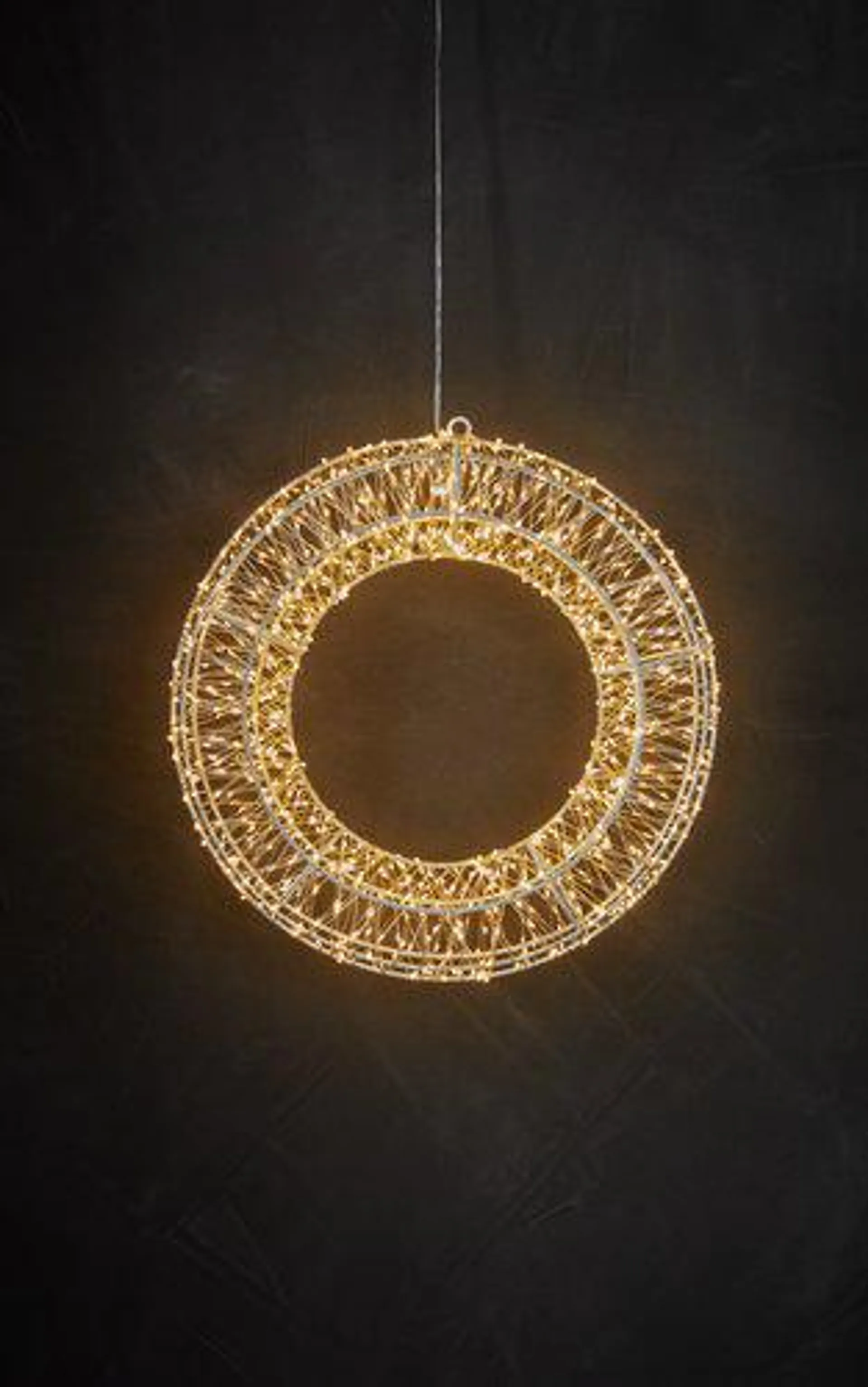 Christmas wreath SKRIFTSTEN D36cm w/LED and timer