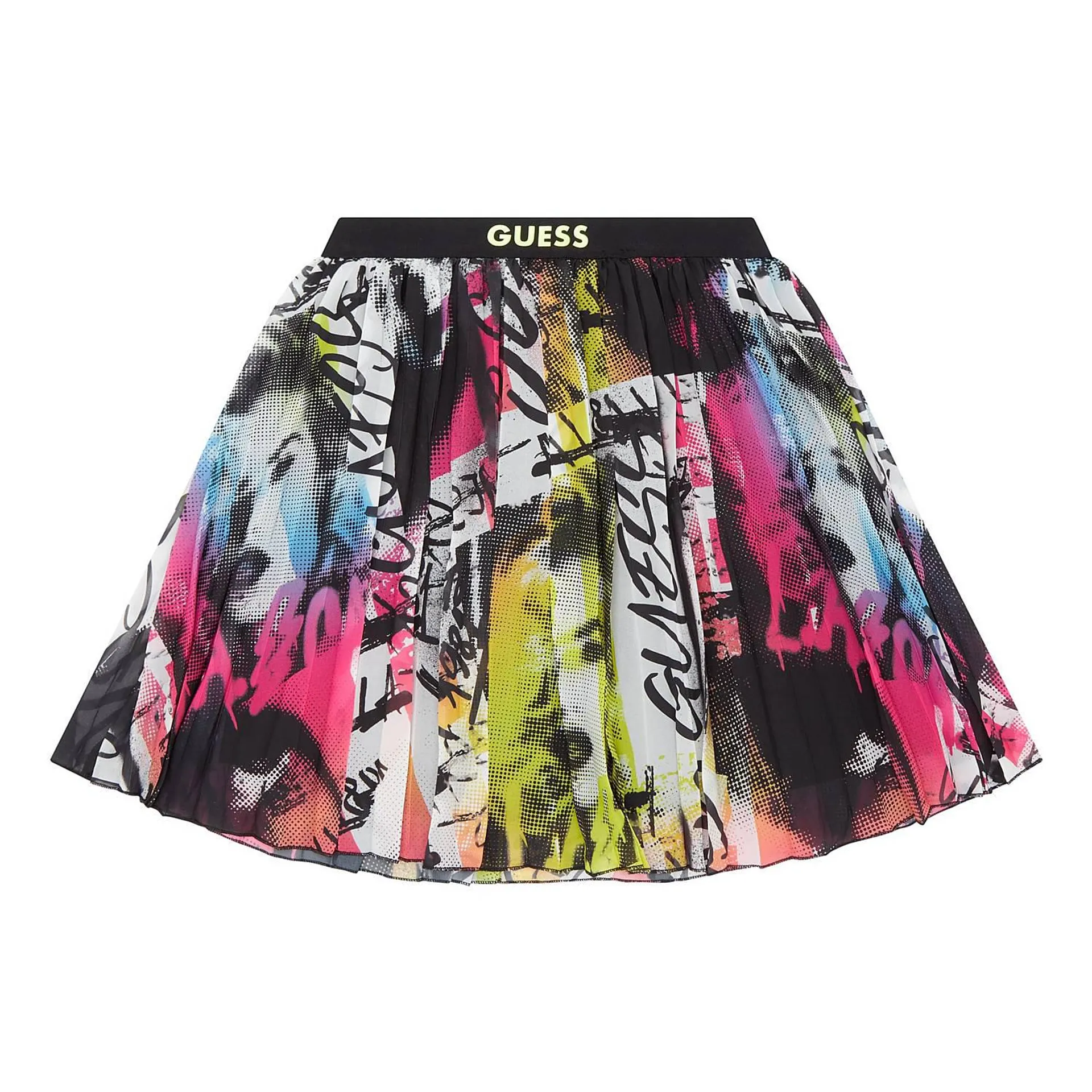 Collage Logo Pleated Skirt
