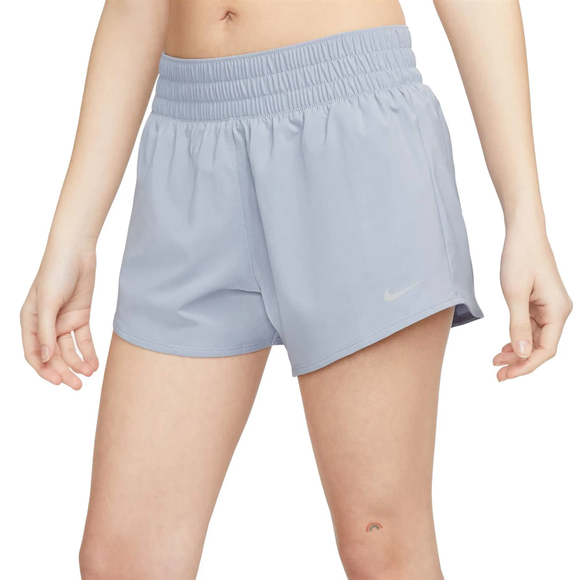 NIKE ONE WOMENS DRI-FIT MID-RISE 3" BRIEF-LINED SHORTS