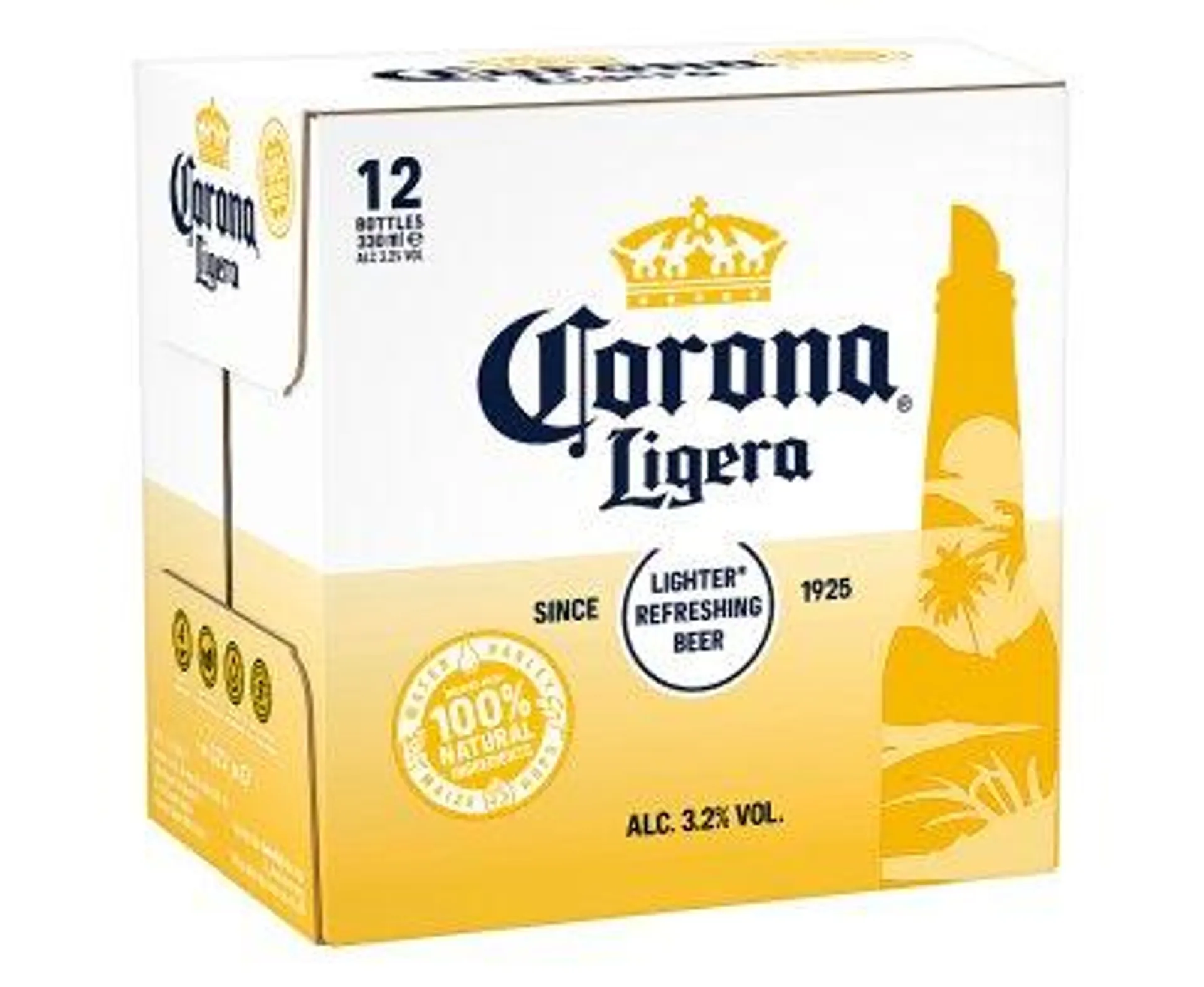 Corona Ligera Bot 355ml 12Pk 3.2%