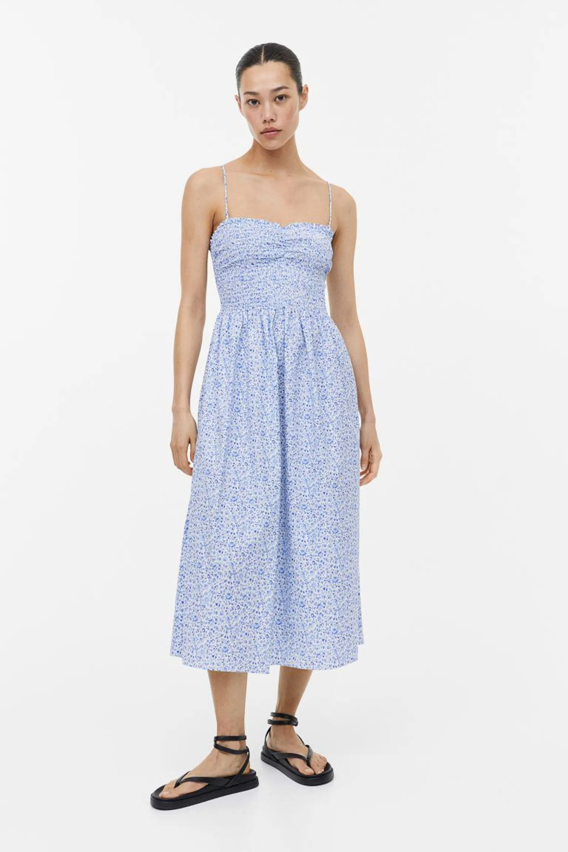 Smocked cotton dress