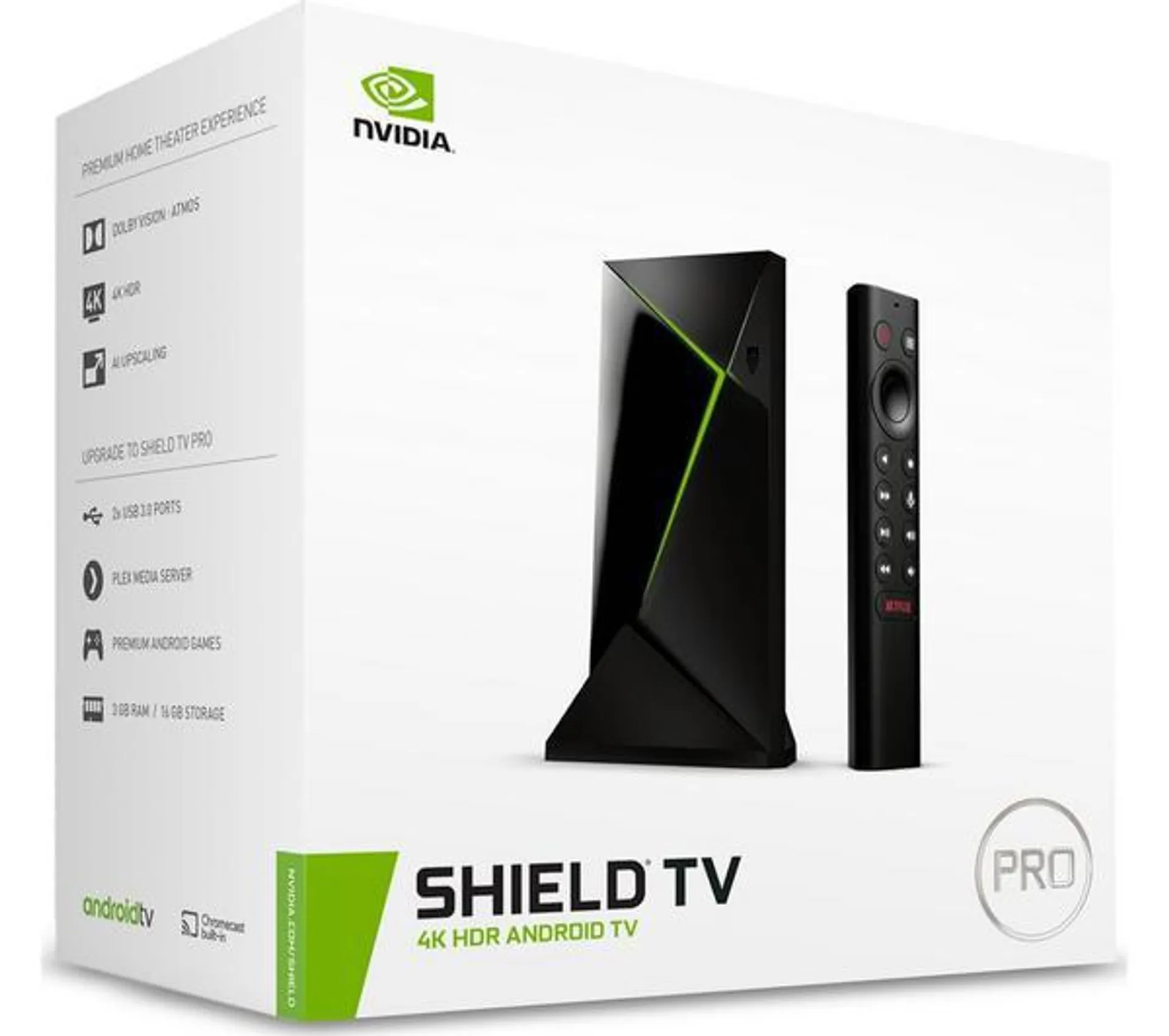 NVIDIA SHIELD TV PRO 4K Media Streaming Device - 16 GB