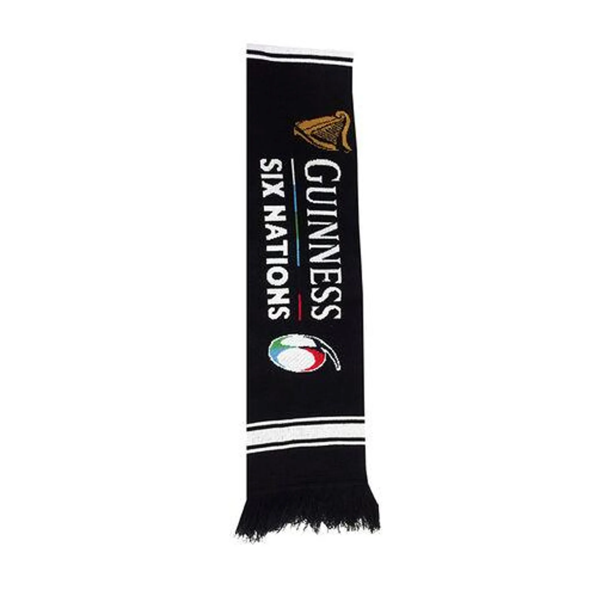 Black 6 Nations Knit Scarf One Size
