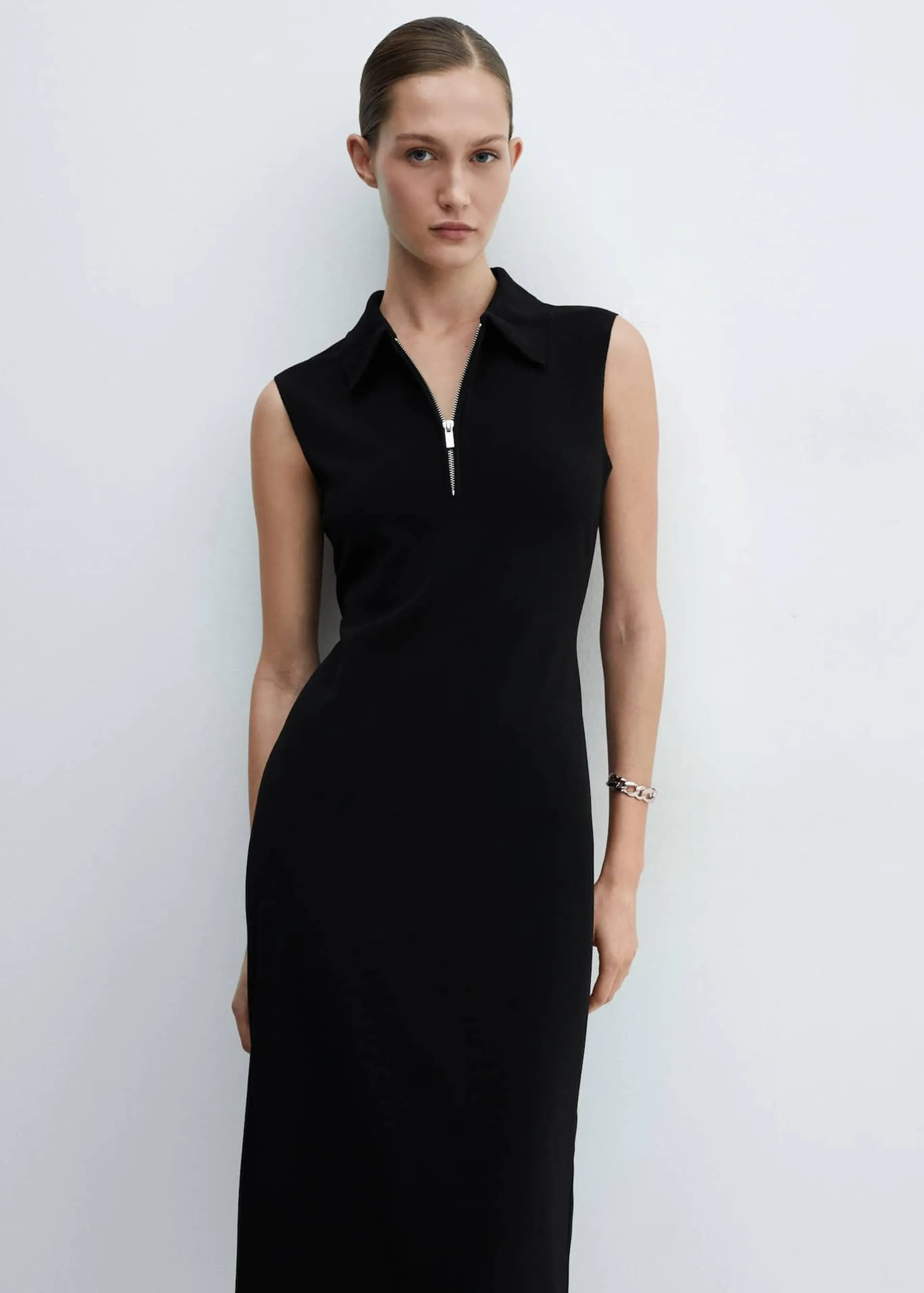 Zipper neck dress