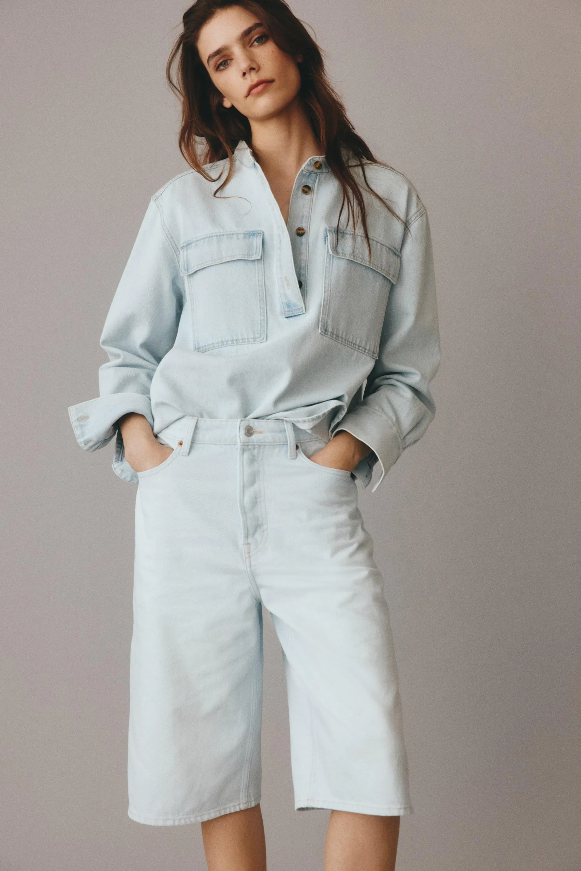 High Knee Denim shorts