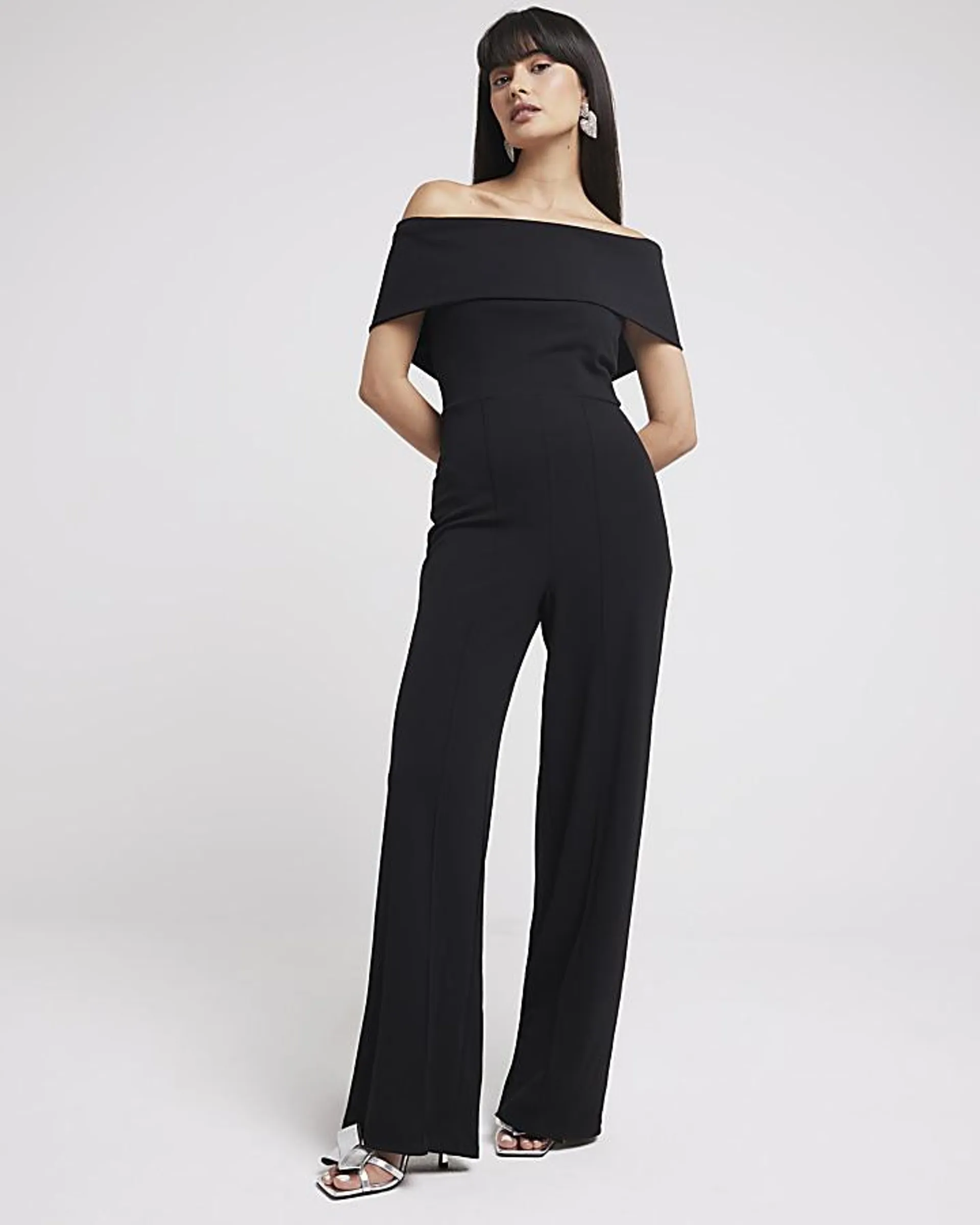 Black Bardot Jumpsuit