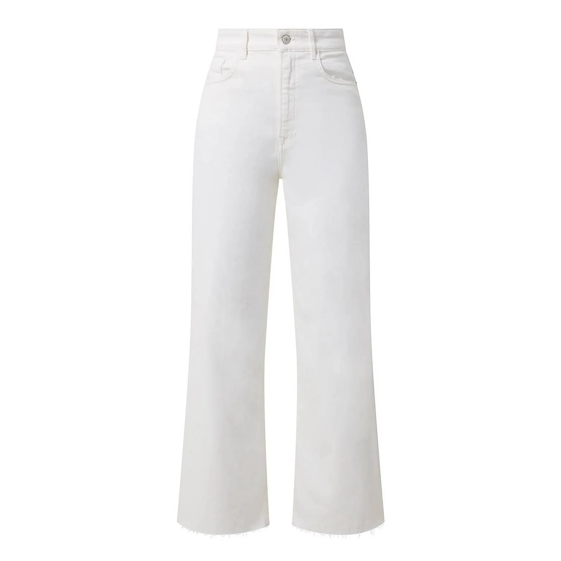 True Cropped High-Rise Wide Leg Jeans