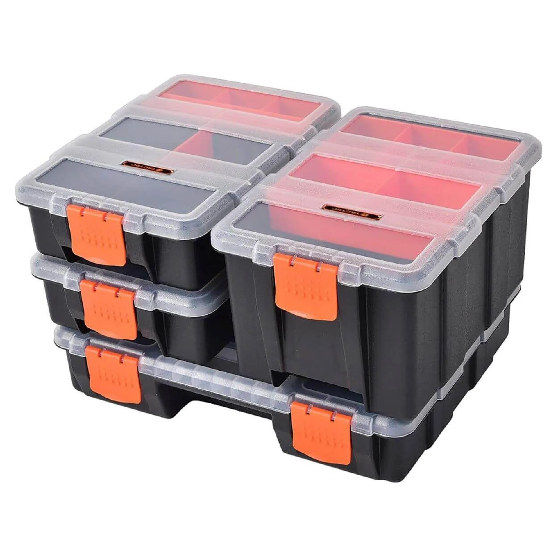 Tactix 4-in-1 Plastic Organiser Set