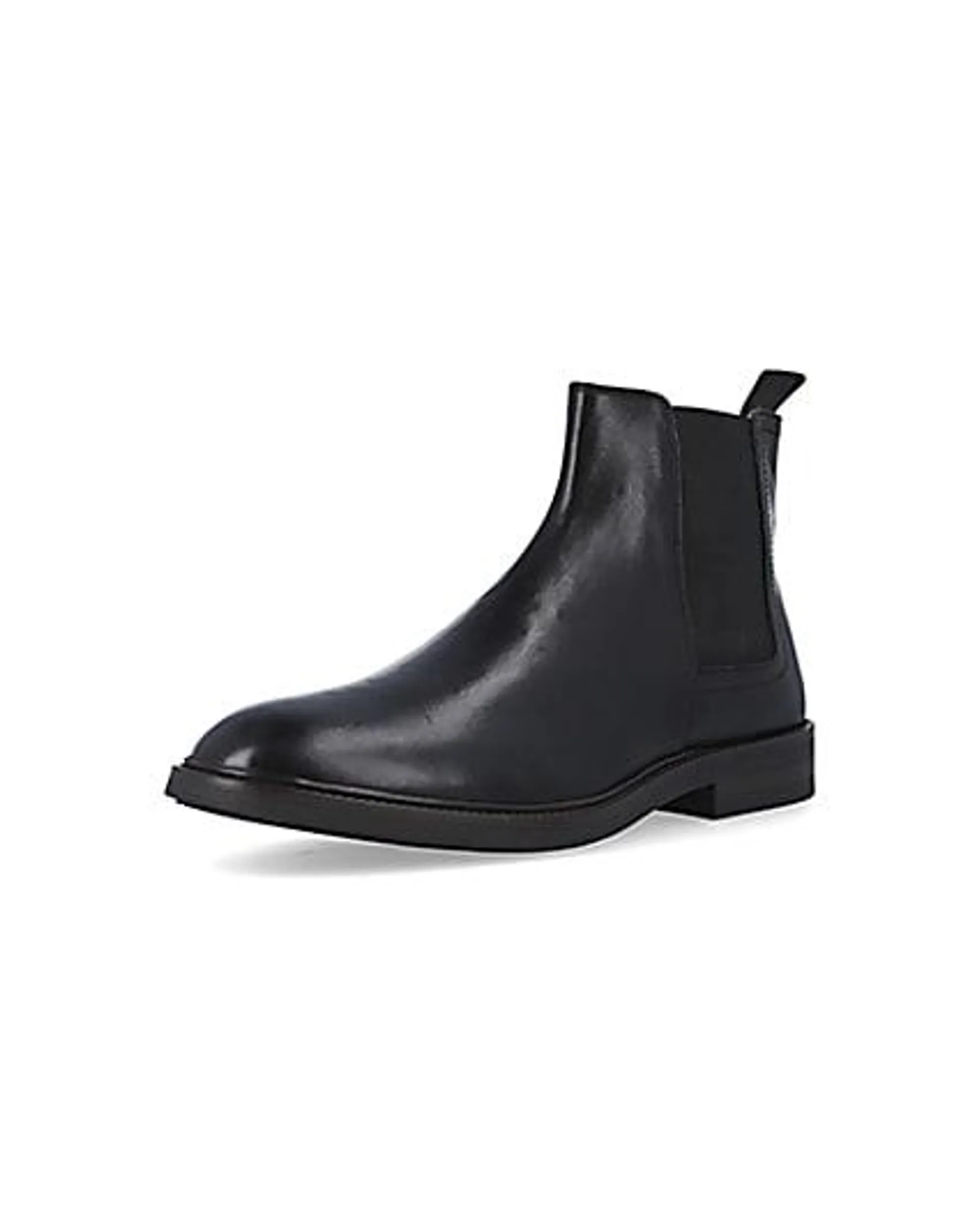 Black leather Chelsea boots