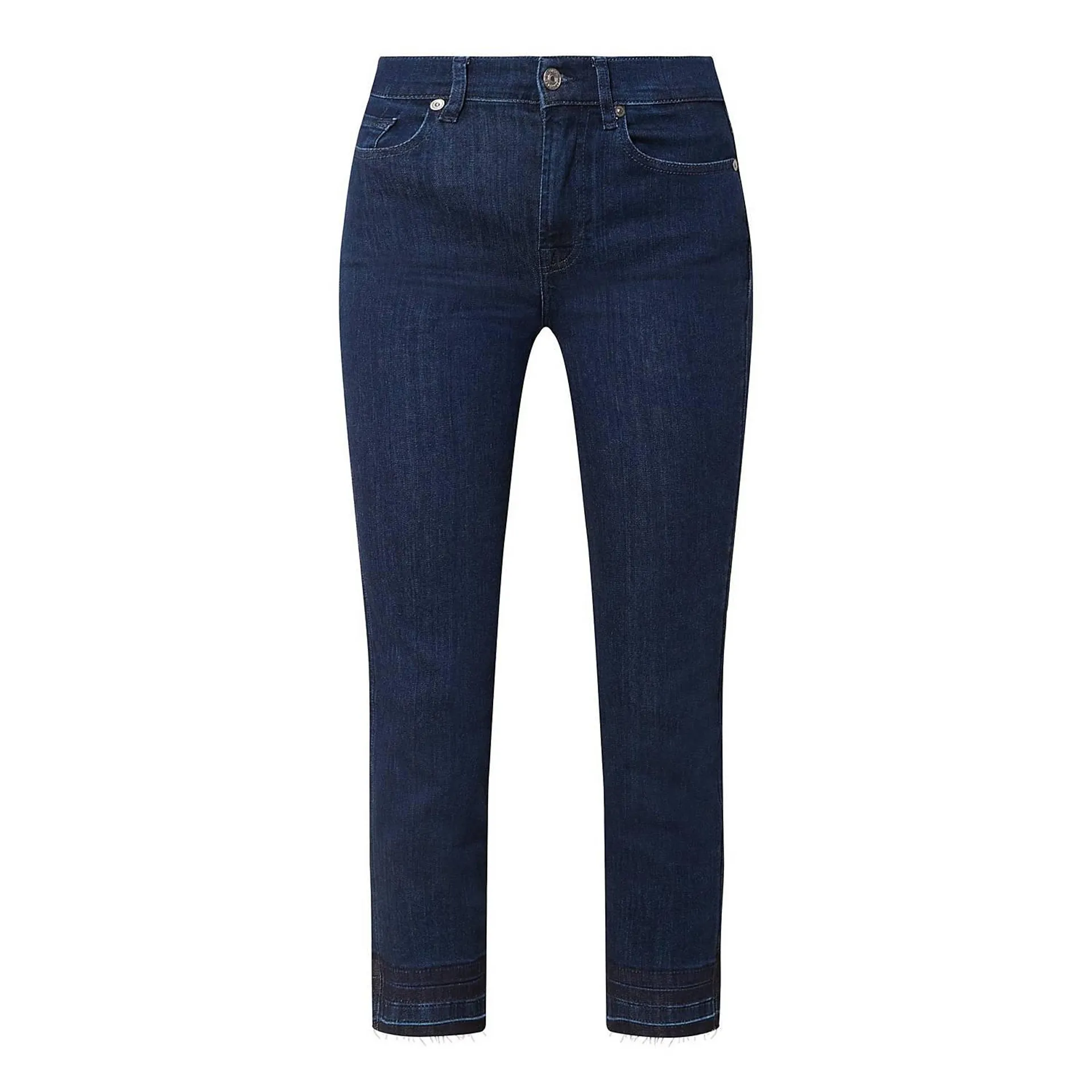 Mid-Rise Straight Leg Cropped Jeans