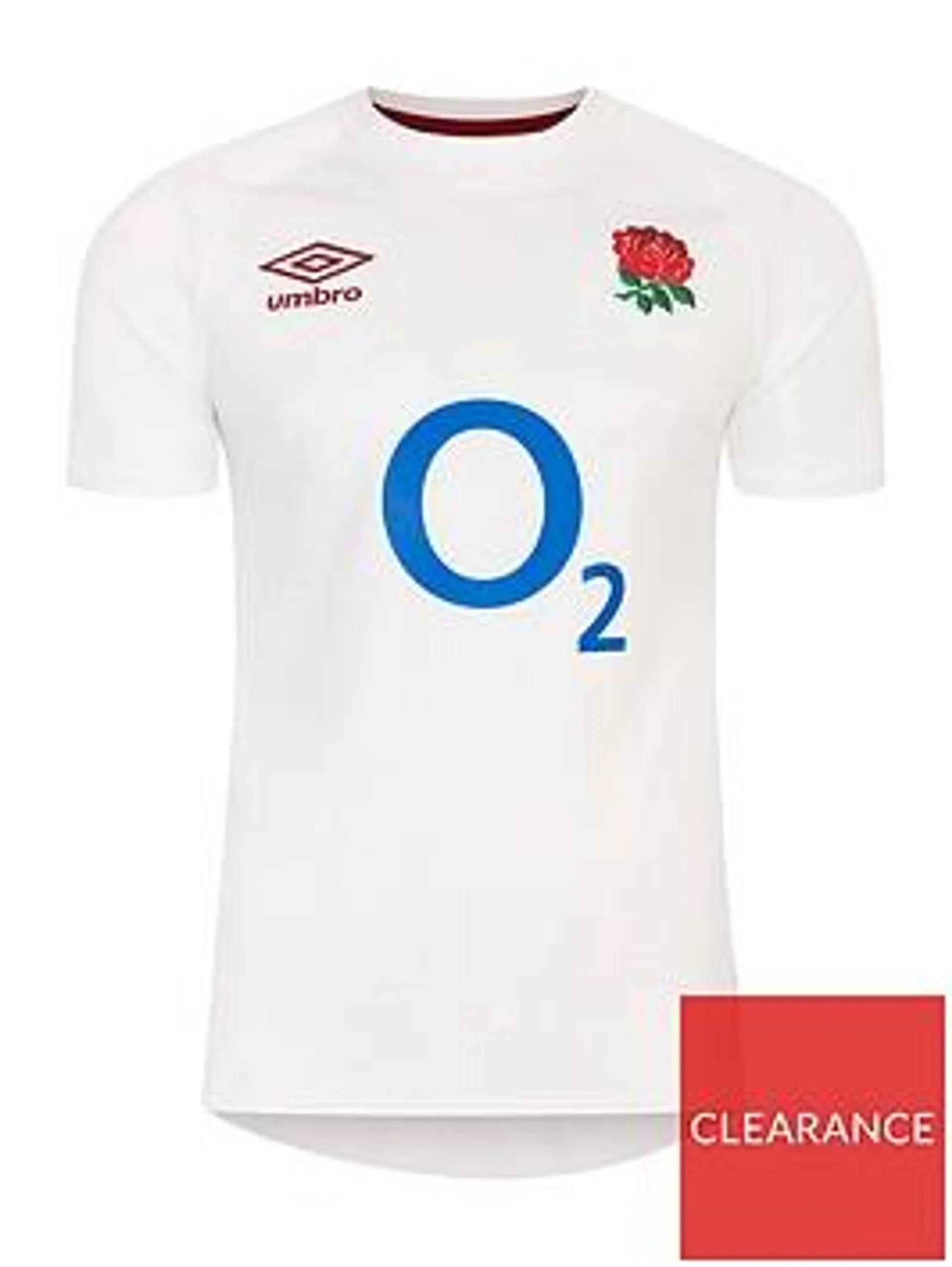 Mens England Home Replica Short Sleeved Jersey - White