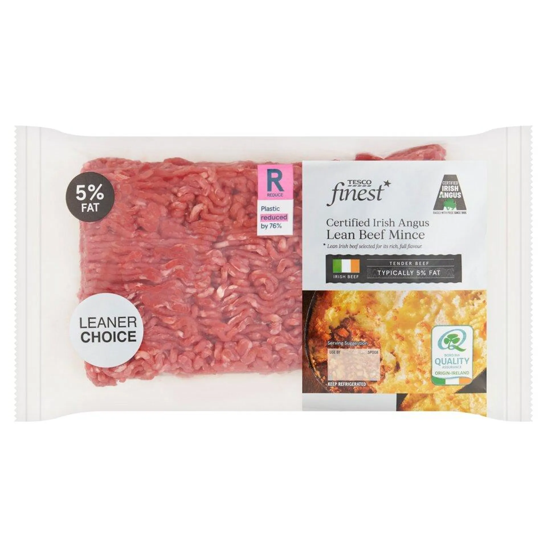 Tesco Finest Irish Angus Lean Beef Mince Fat 755G