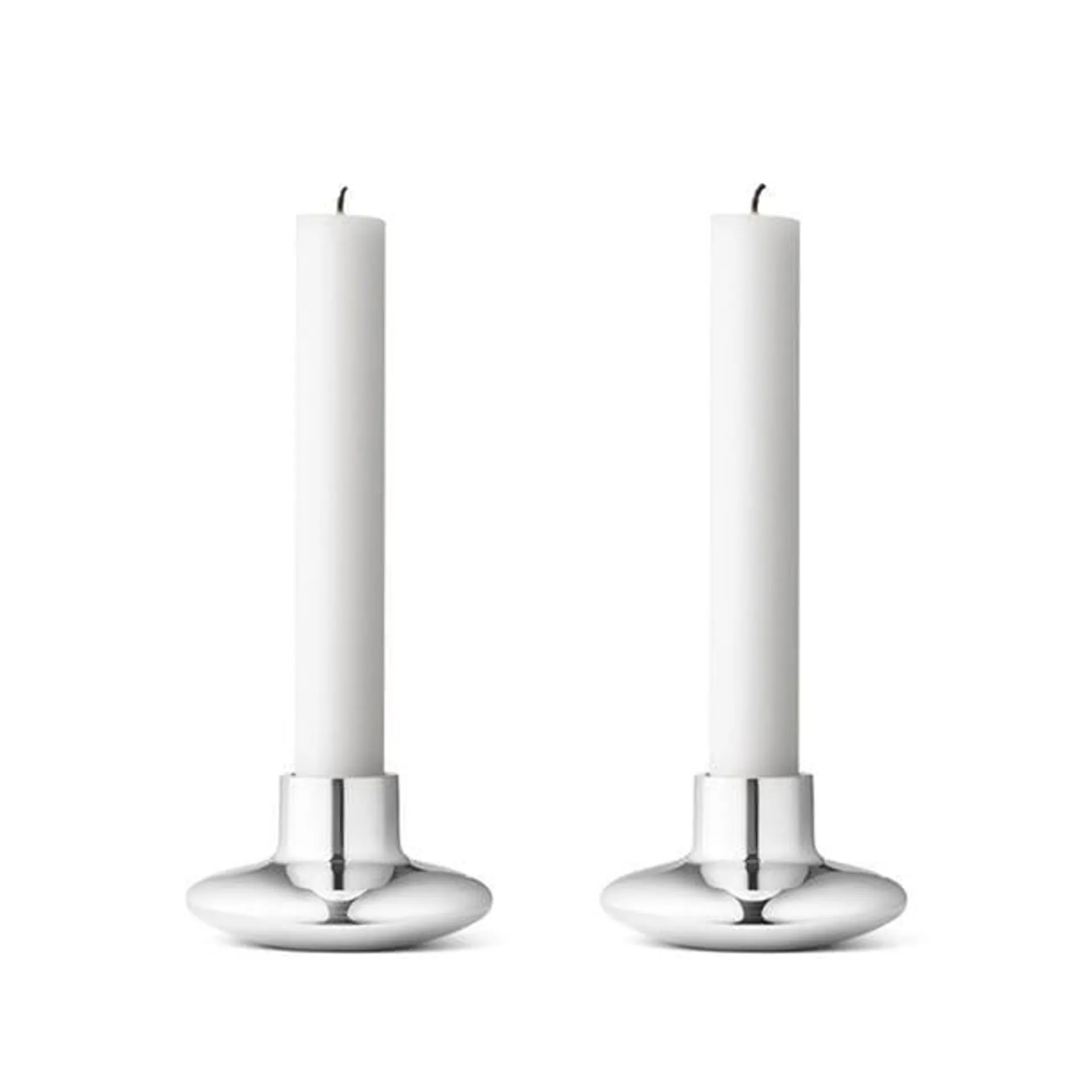 George Jensen KOPPEL CANDLE HOLDER STAINLESS STEEL MIRROR 2 PCS