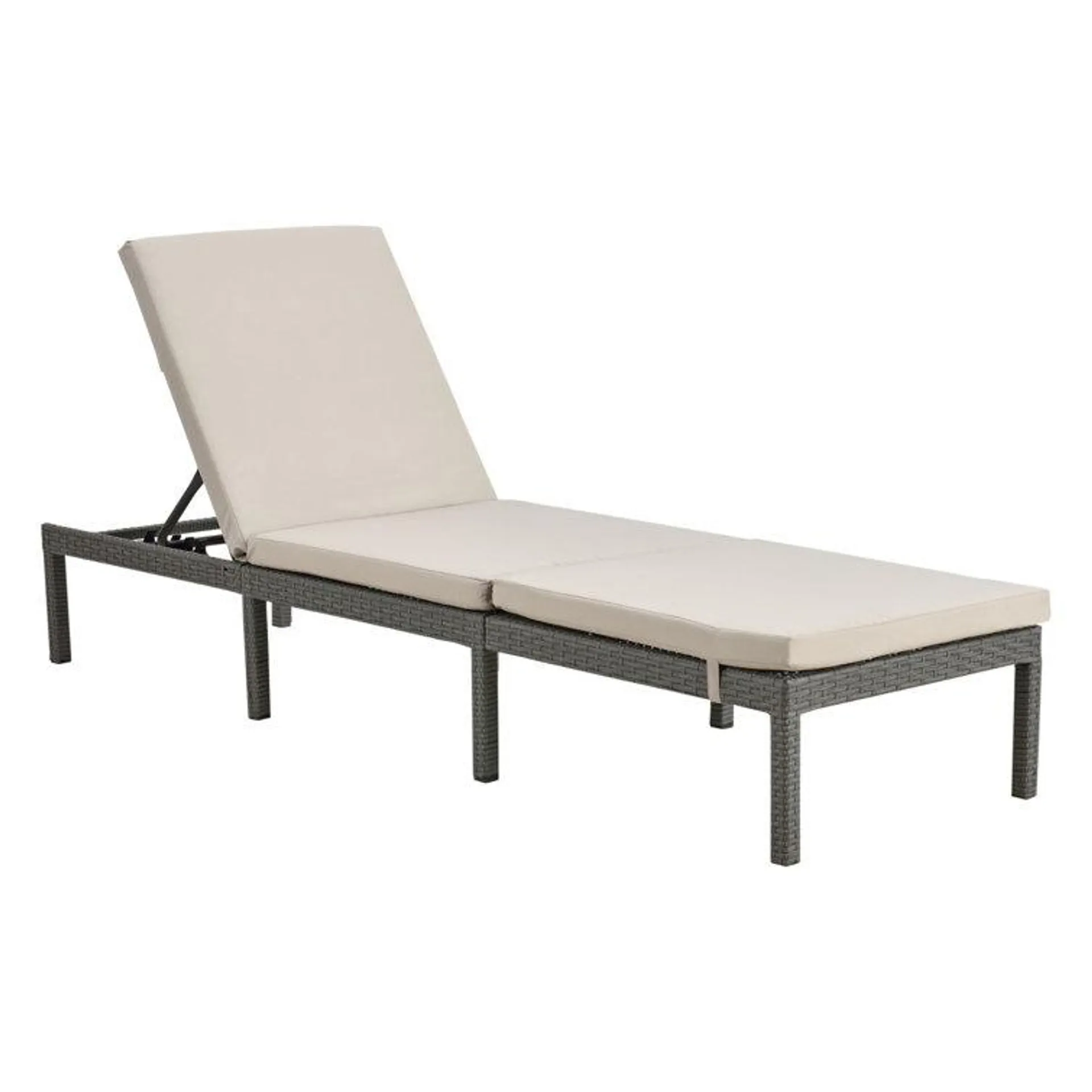 Jaking 198cm Long Reclining Single Lounger with Cushions