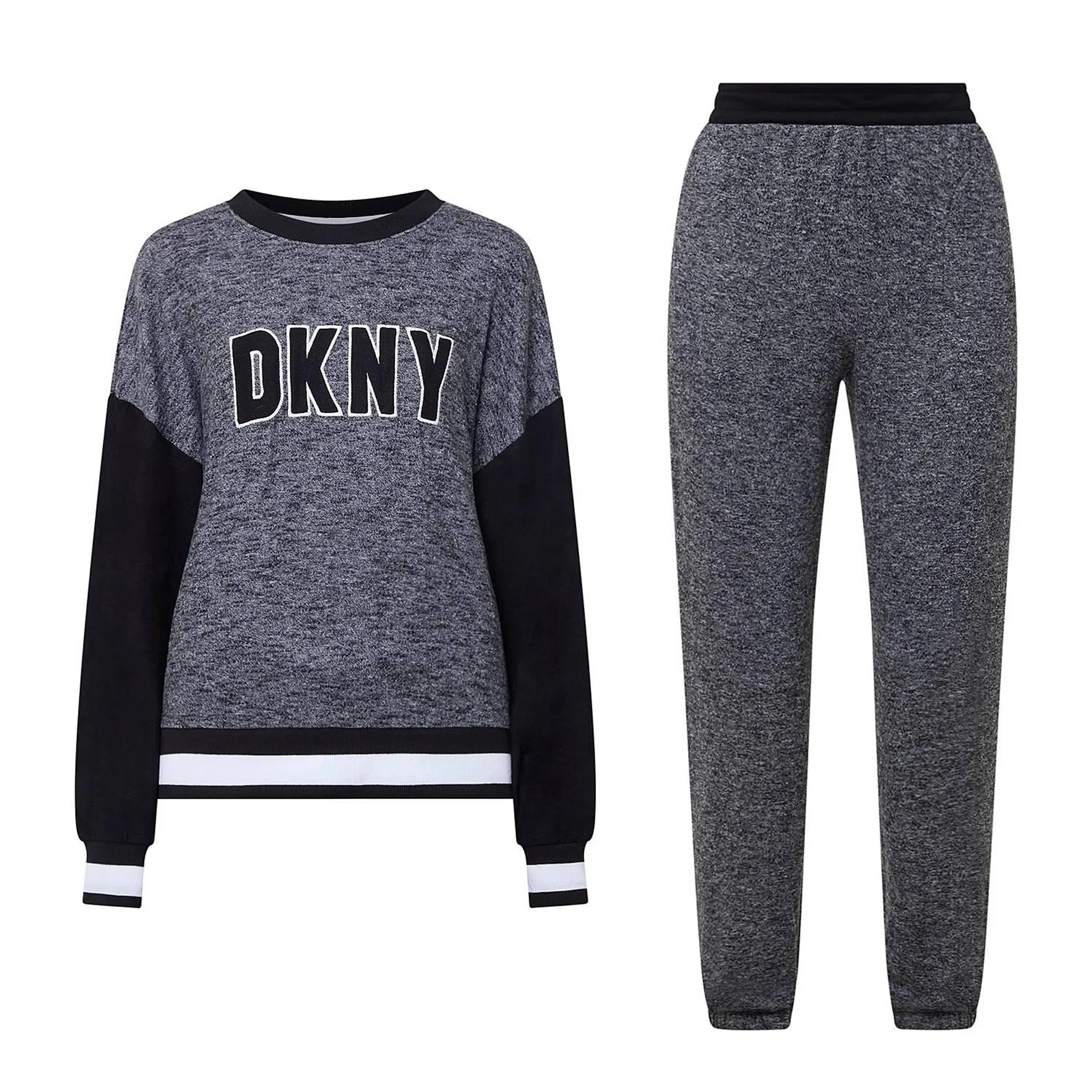 Two-Piece Marl Logo Jogger Pyjama Set