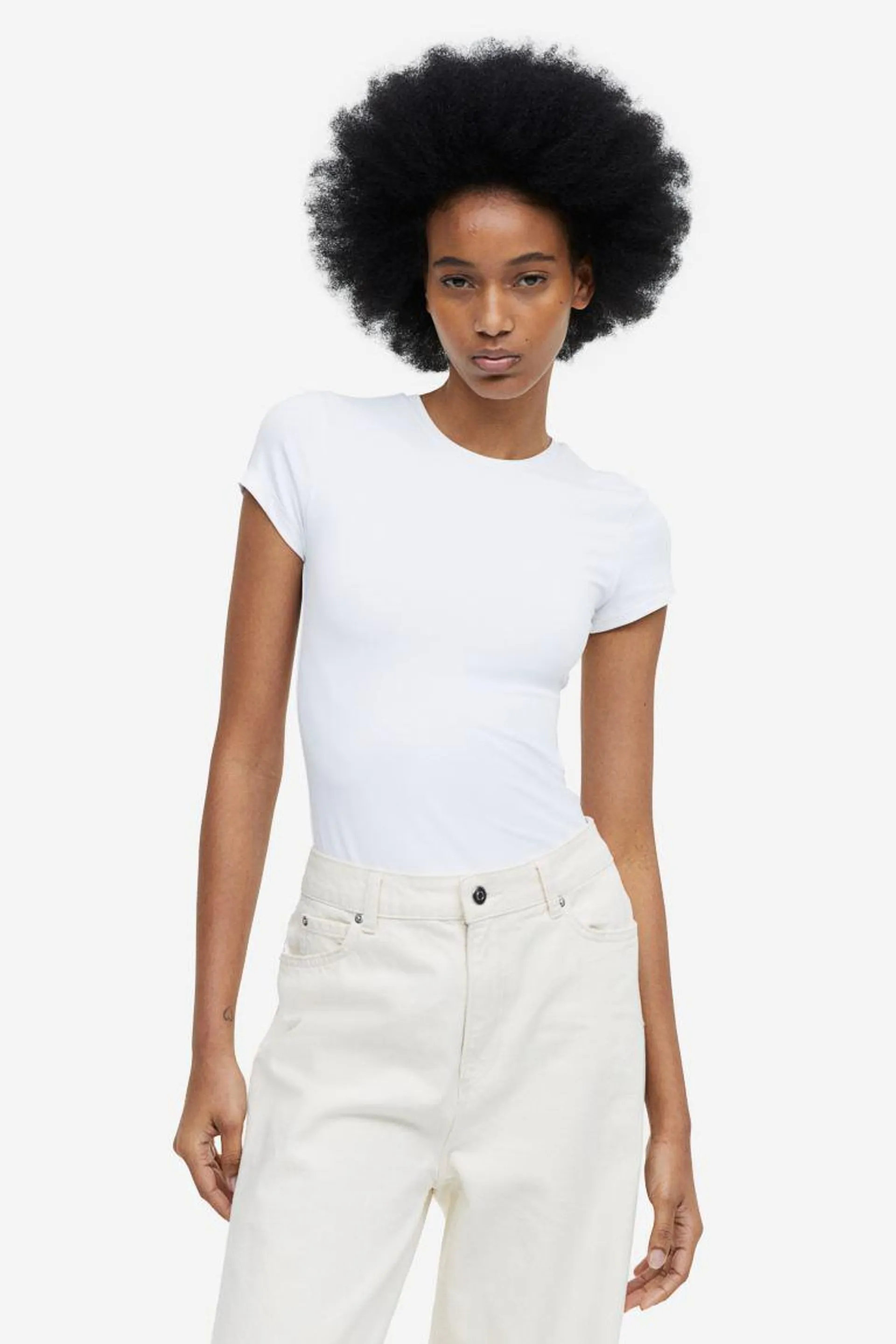 Fitted microfibre T-shirt