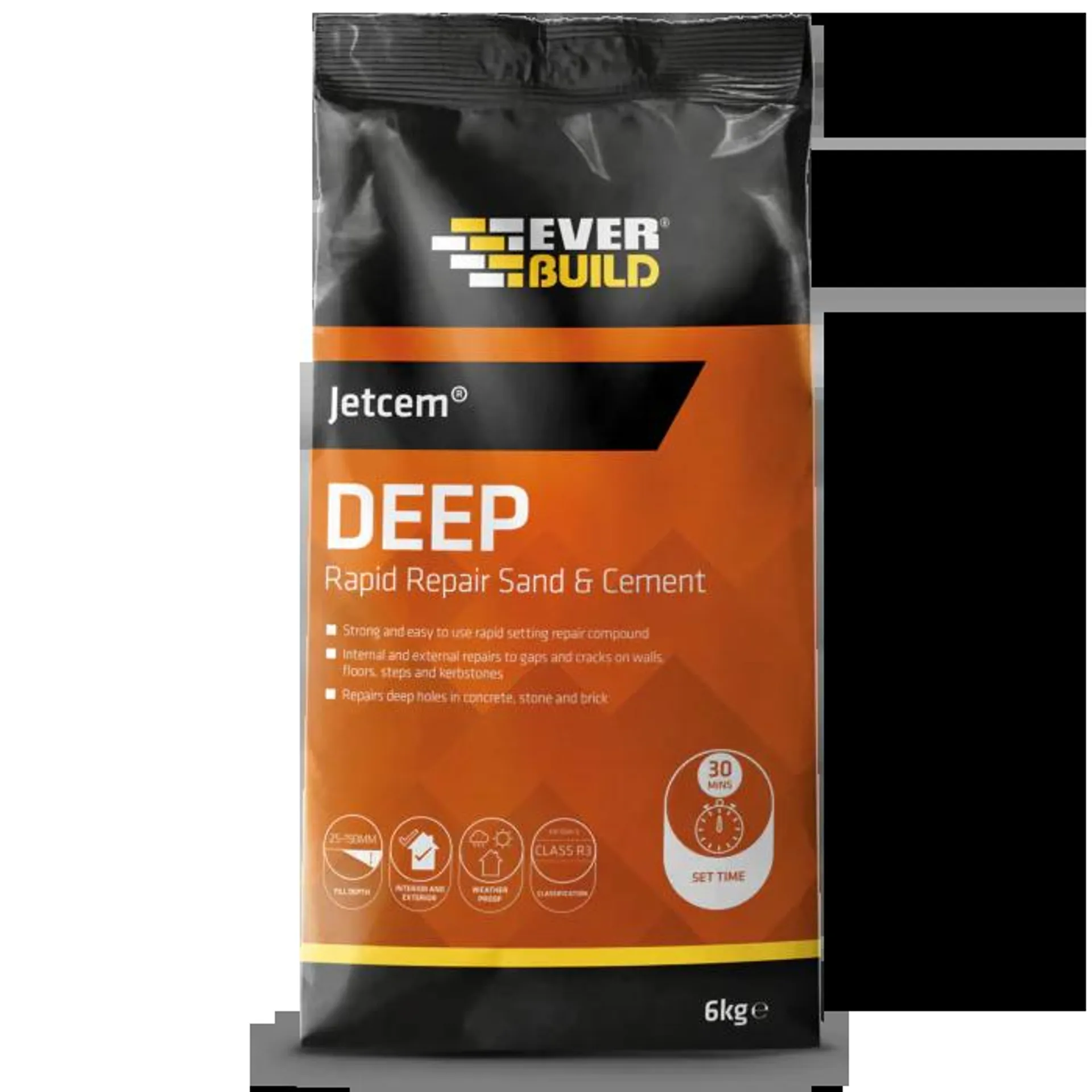Jetcem Deep Rapid Repair Sand & Cement 6kg Grey