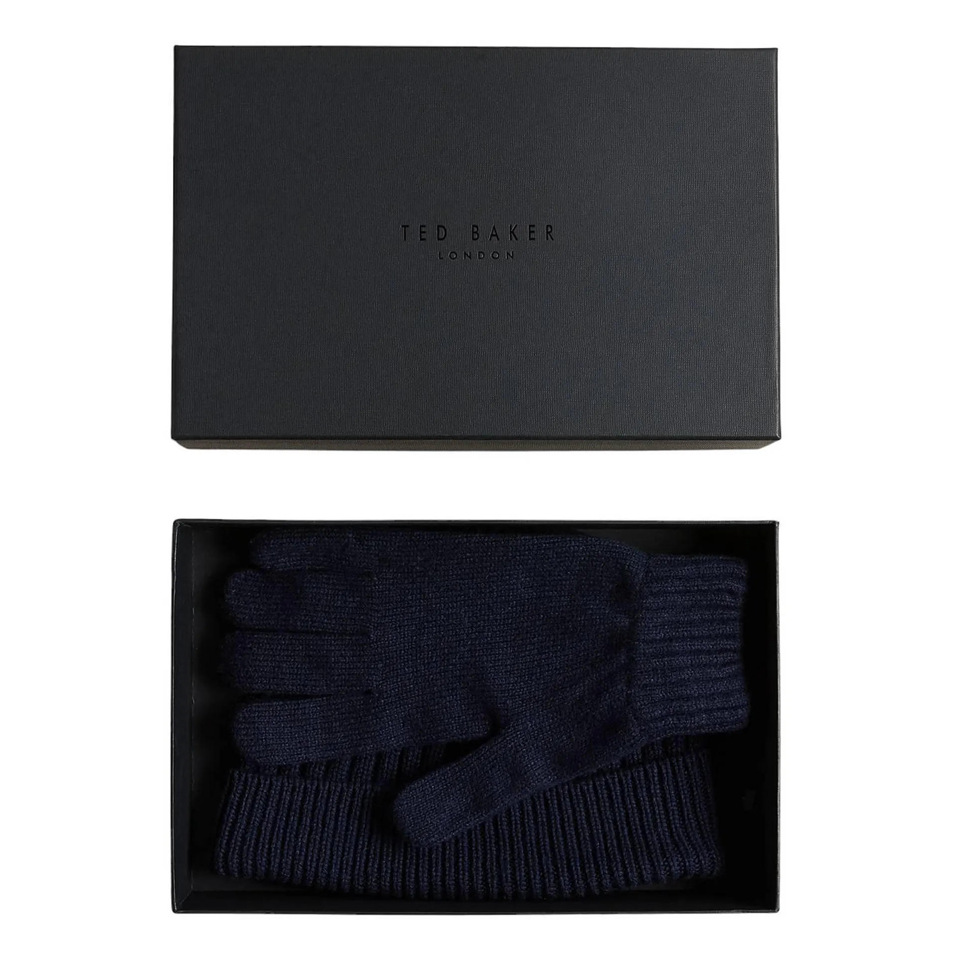 Frairs Rib Stitch Hat and Gloves Two-Piece Set