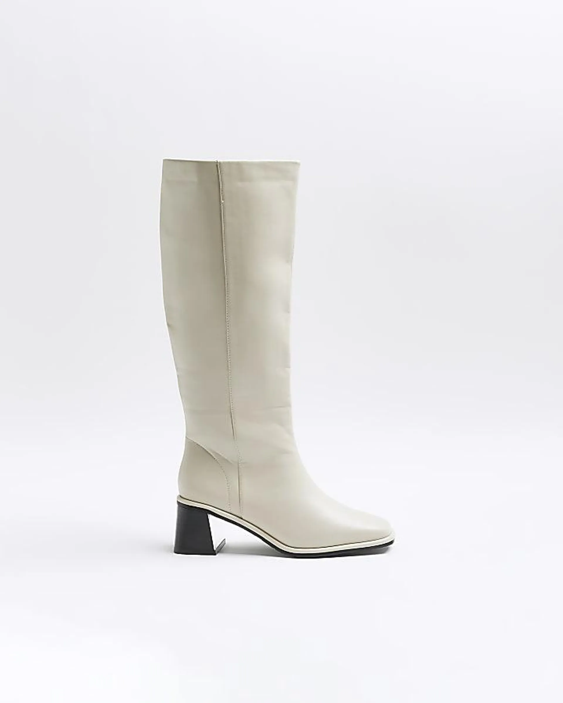 Cream Wide Fit Shaft Boot
