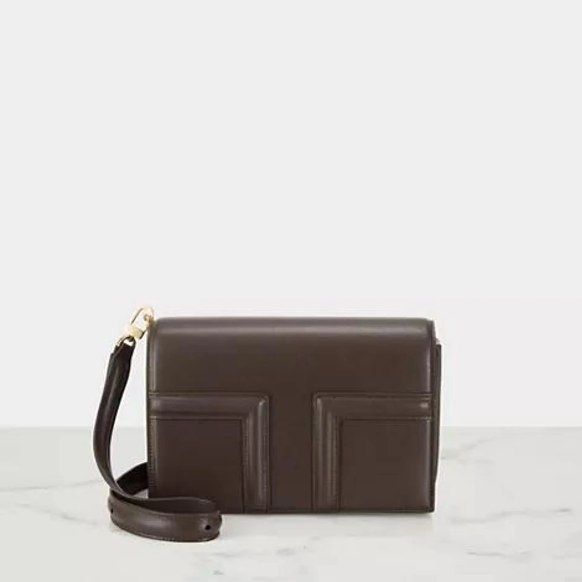 T-Flap Mini Leather Crossbody Bag