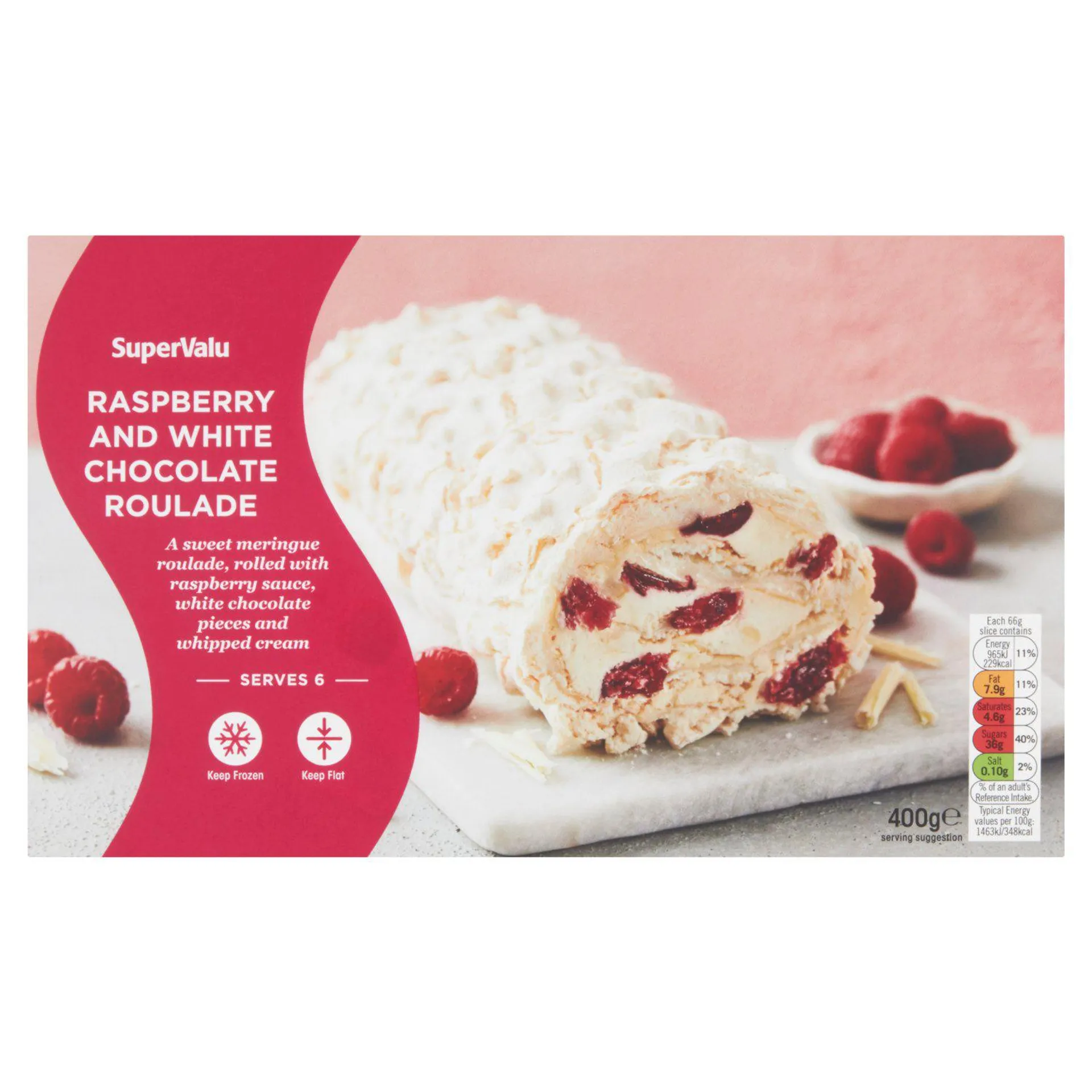 SuperValu Raspberry & White Chocolate Roulade (400 g)
