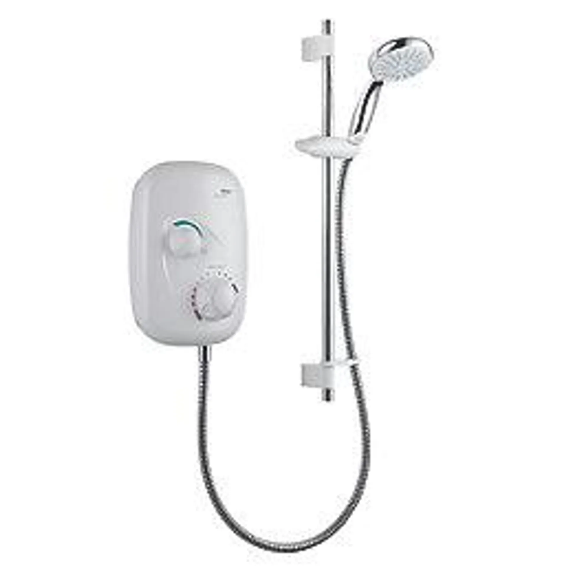 Mira Event XS Rear-Fed White Power Shower