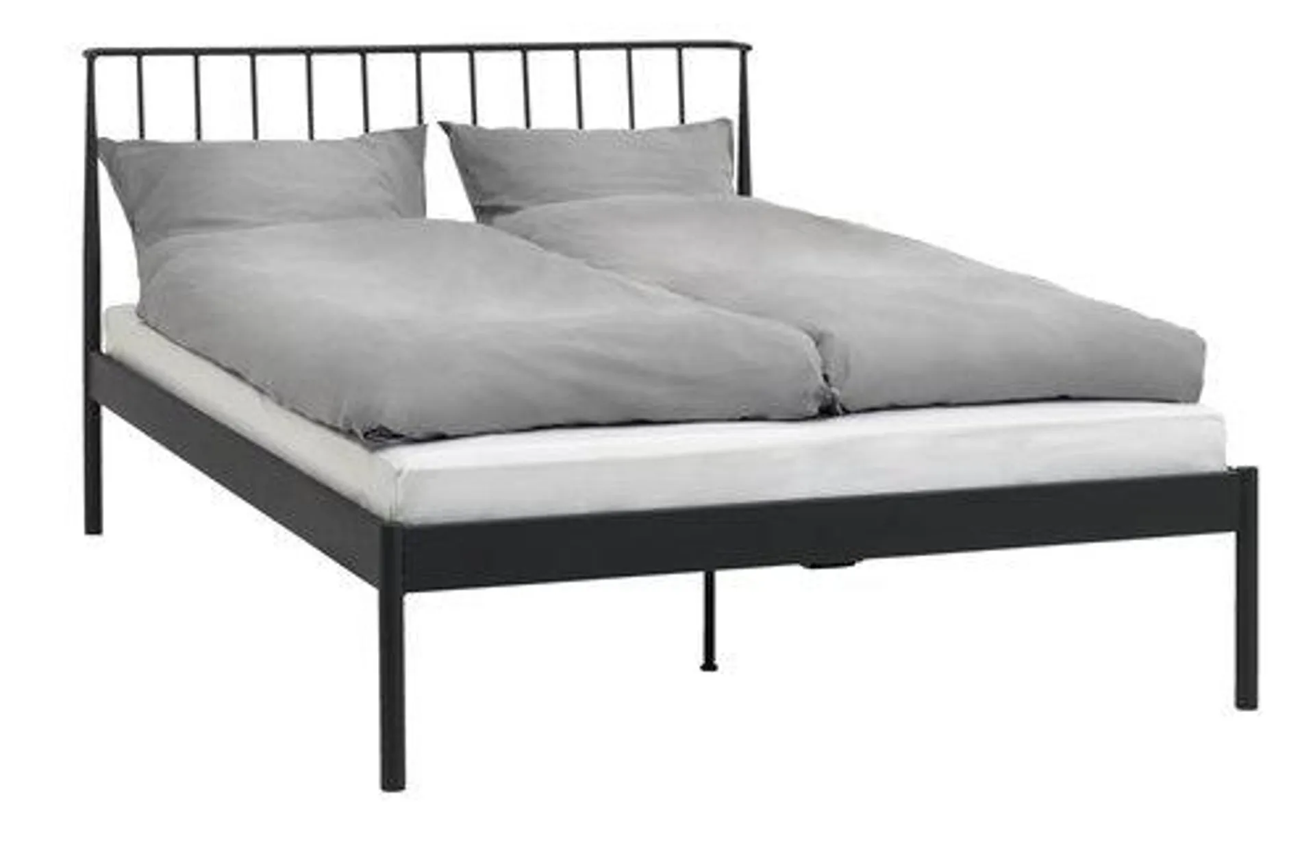 Bed frame ABILDRO Euro Double black