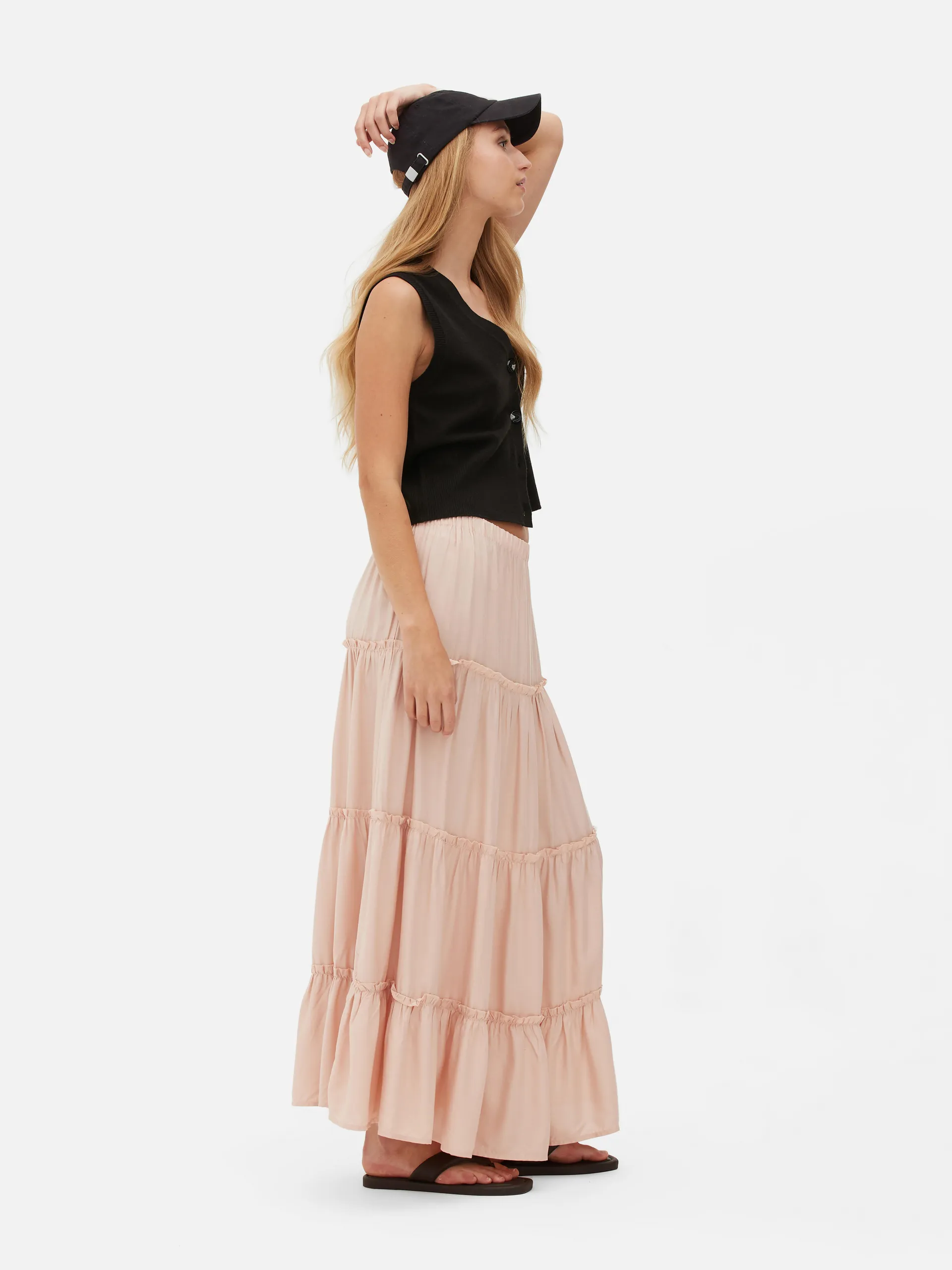 Tiered Maxi Skirt