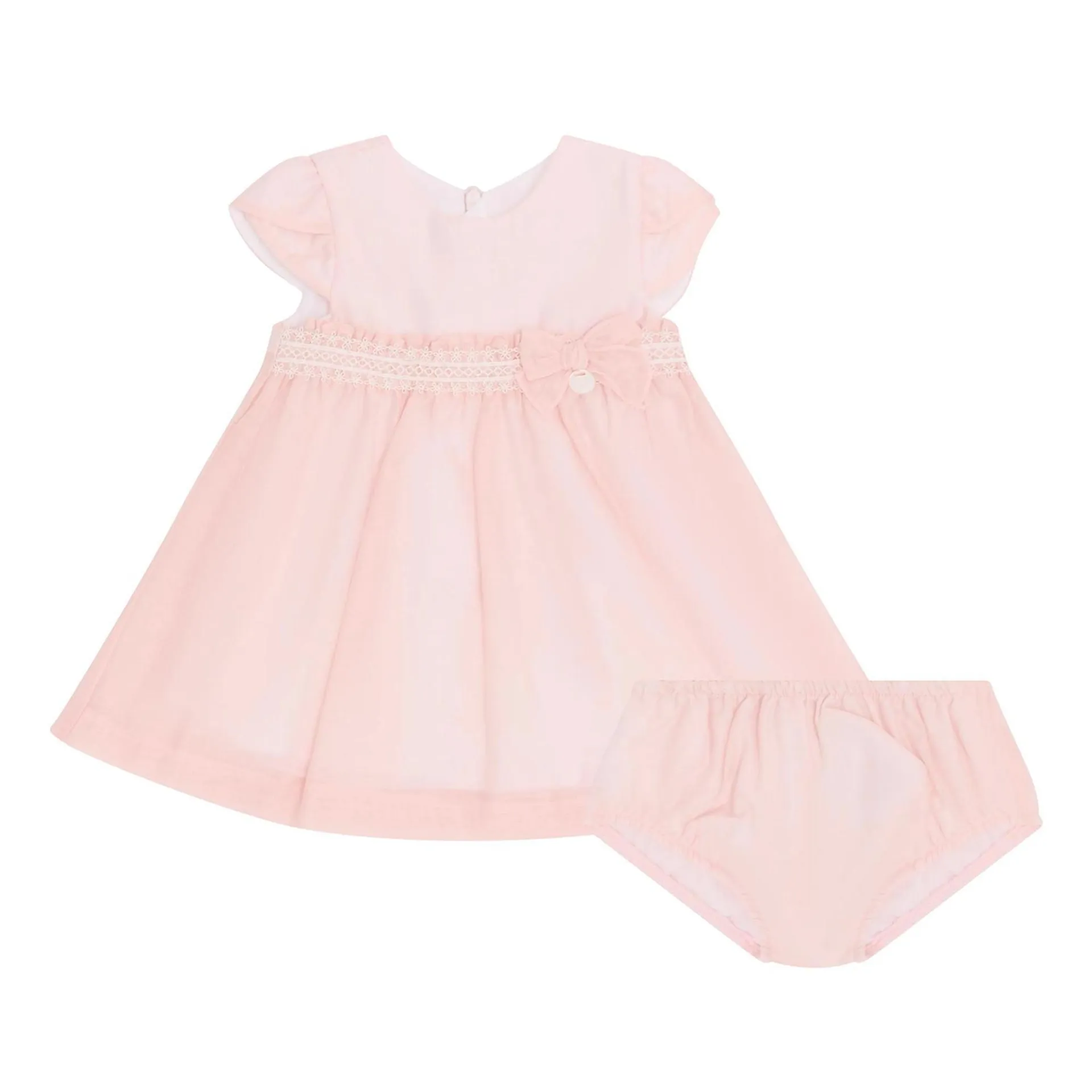 Two-Piece Bow Dress & Bloomers Set
