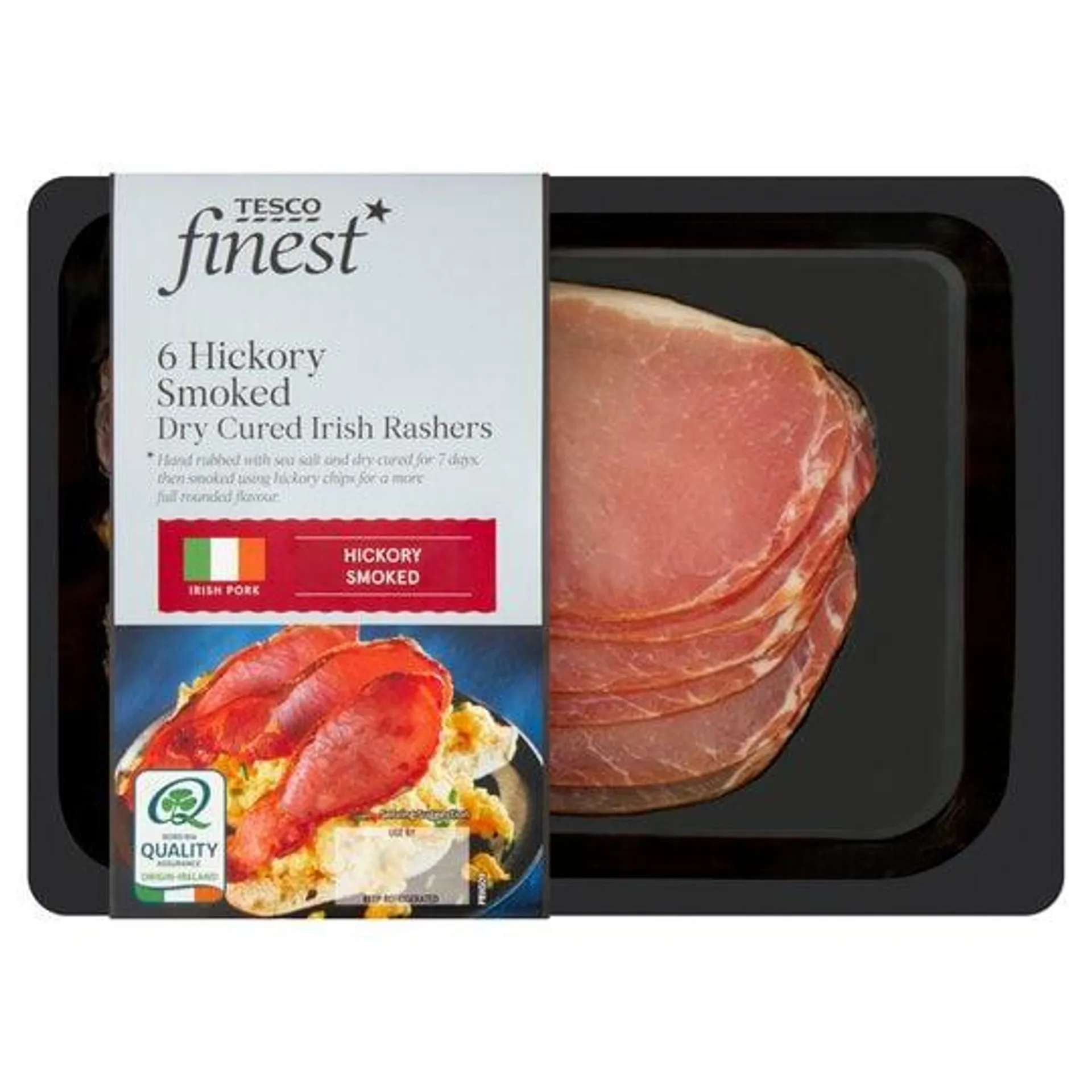 Tesco Finest* Hickory Smoked Dry Cured Rashers 240G
