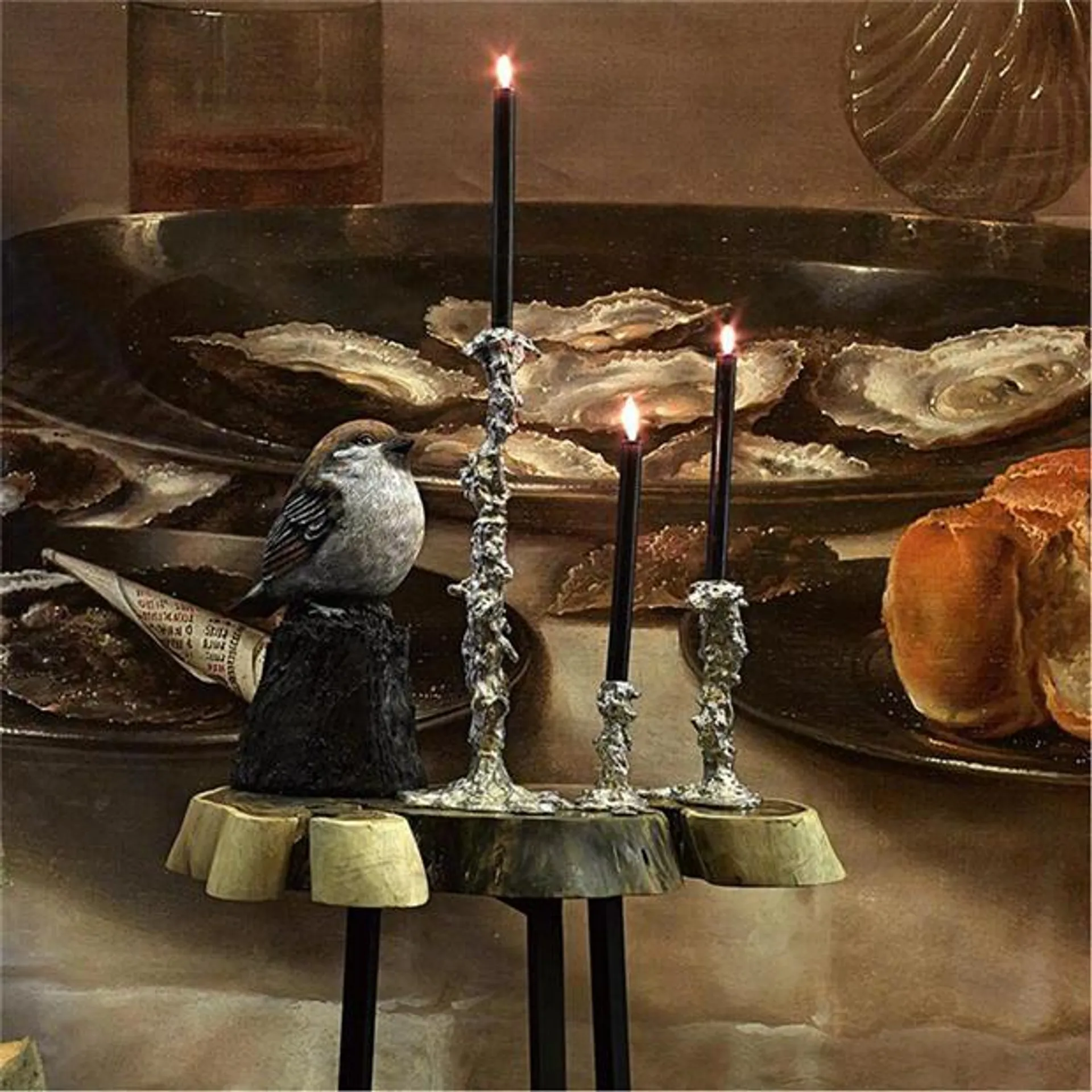 Potten Drip Candle Holder - Silver