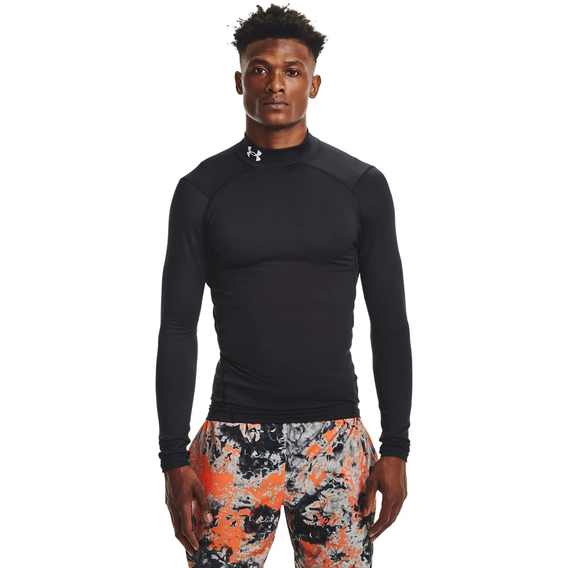 UA MENS CG ARMOUR COMP MOCK BLACK