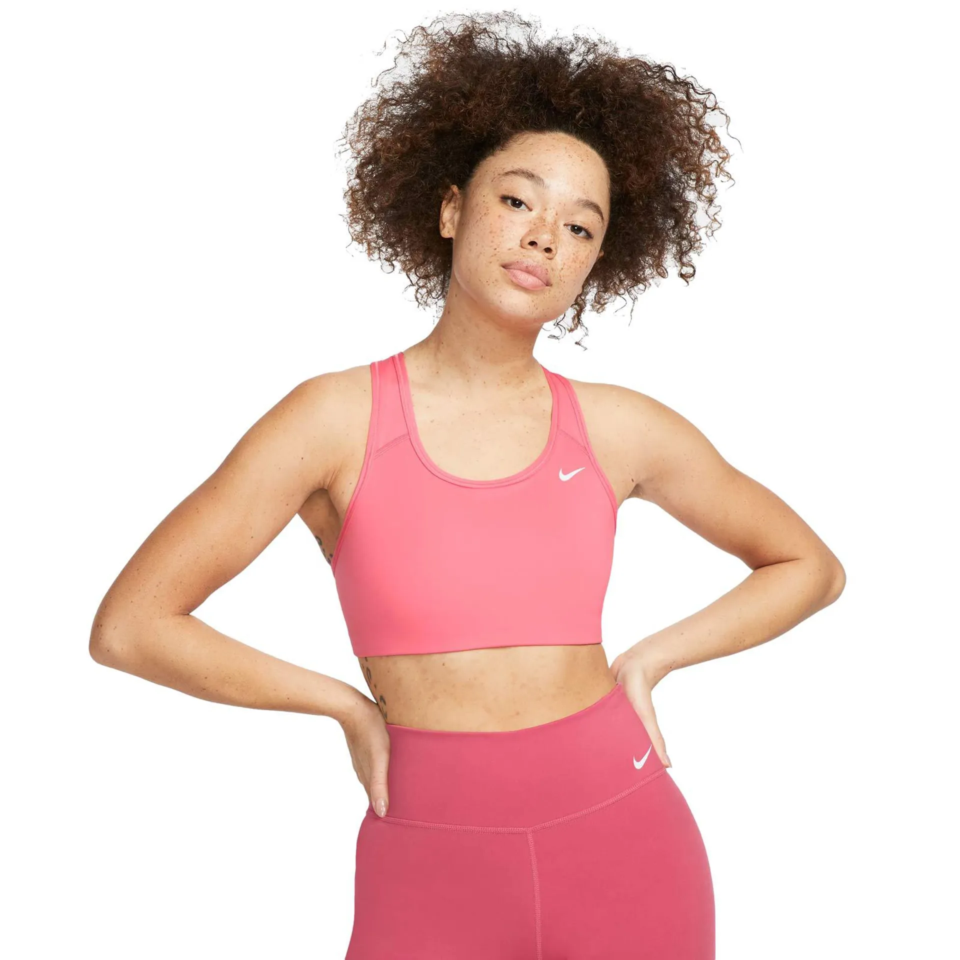 NIKE WMNS SWOOSH BRA PINK, PINK