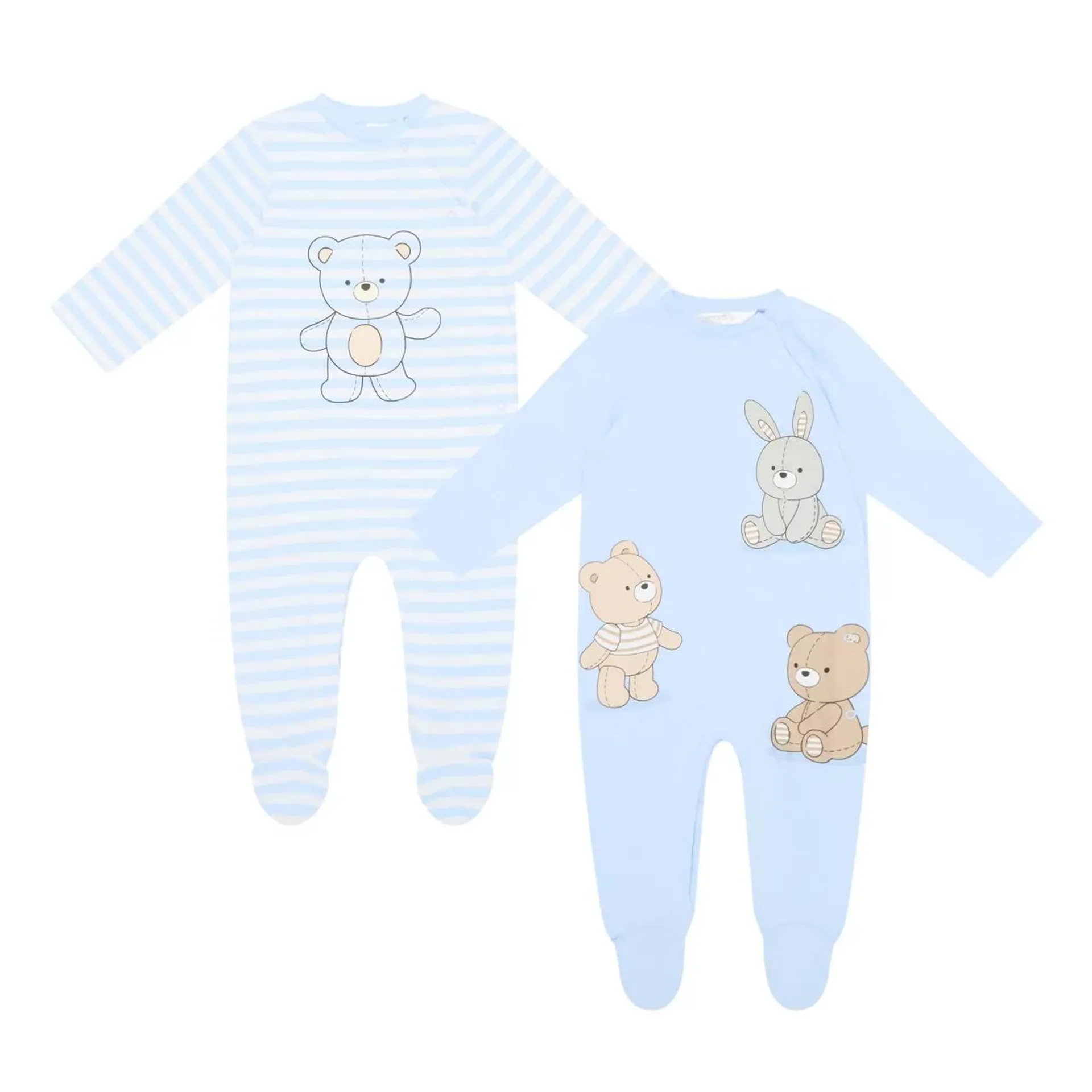 MAYORAL Bear Striped Babygrow Two-Piece Set