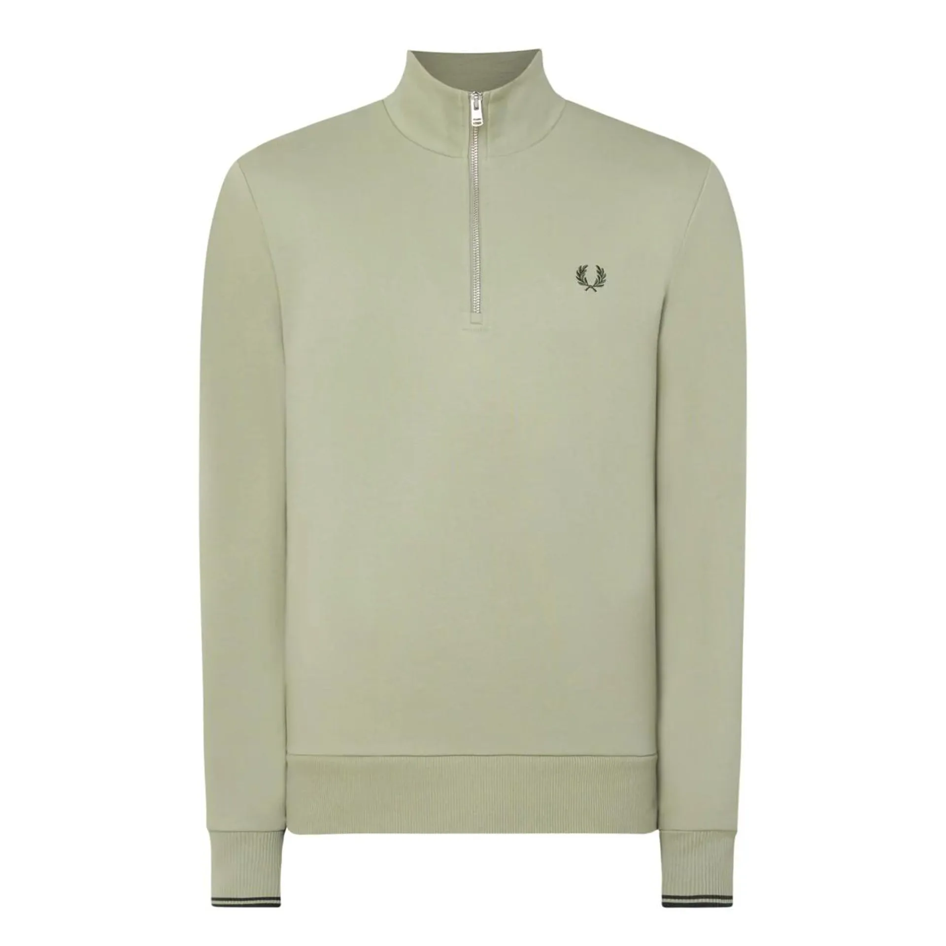 New in FRED PERRY Laurel Wreath Logo Half-Zip Sweatshirt €130.00