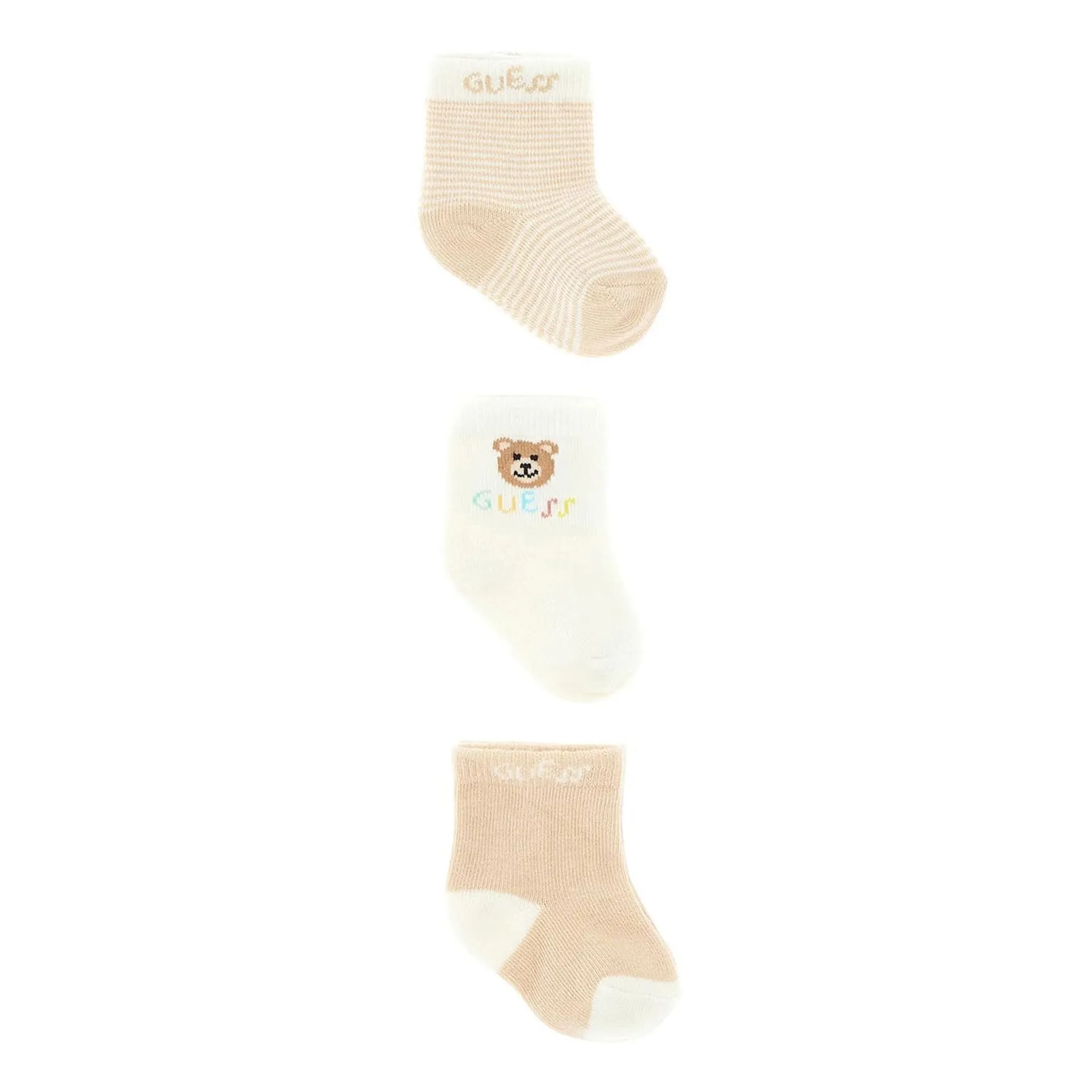 Three-Piece Logo Teddy Socks Set