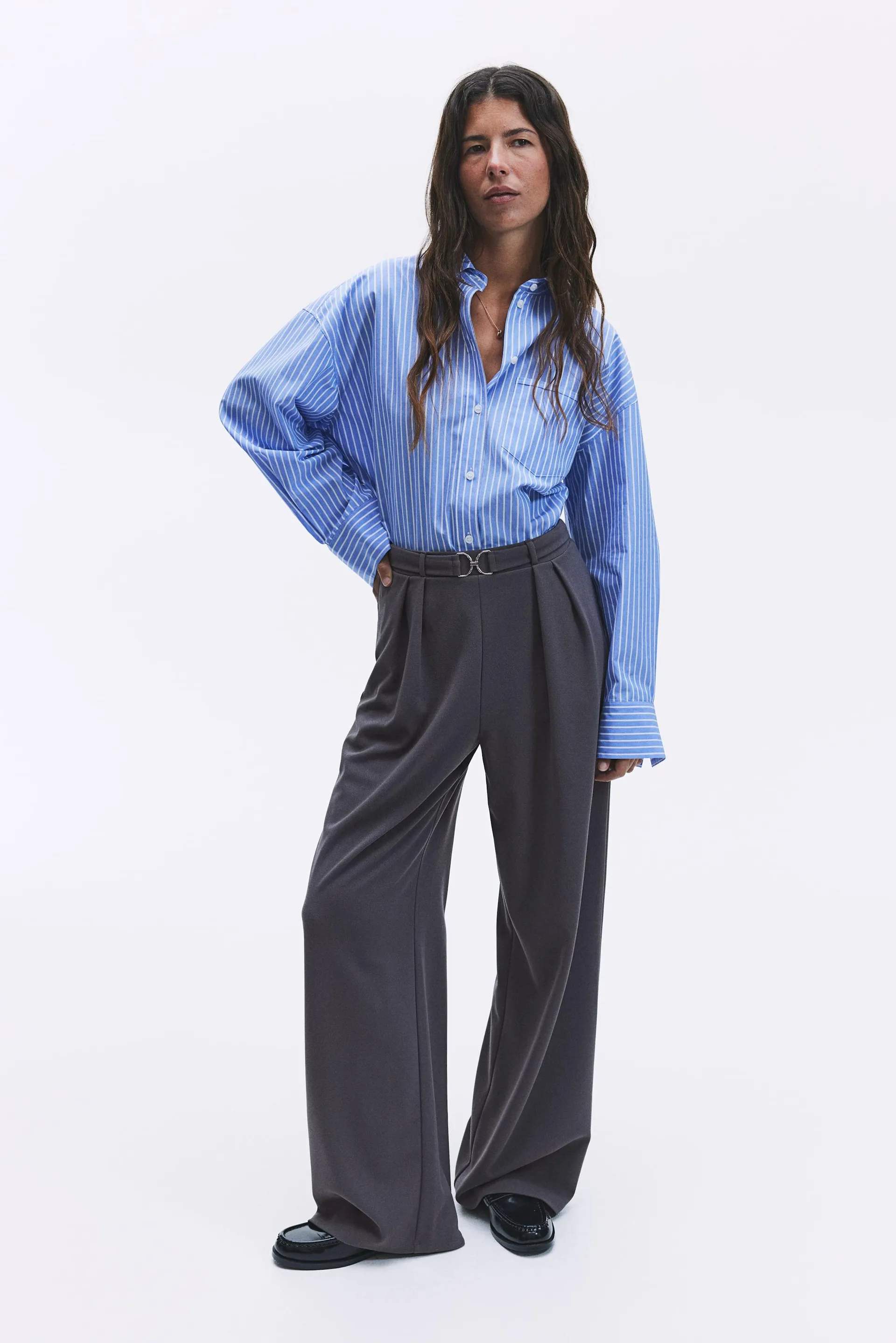 Buckle-detail tailored trousers