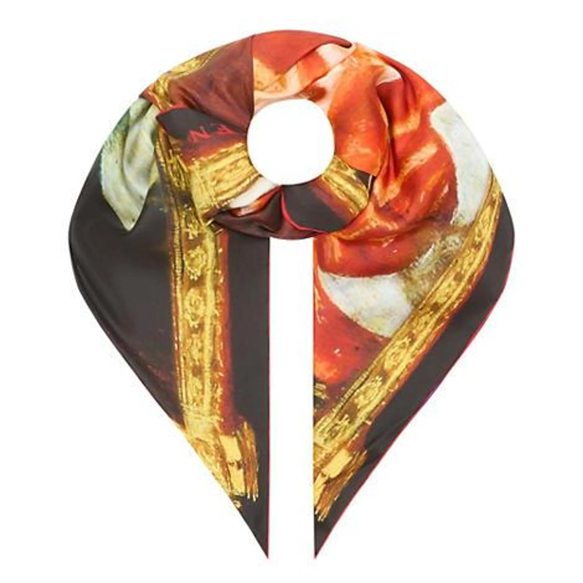 Baroque Logo Square Silk Scarf