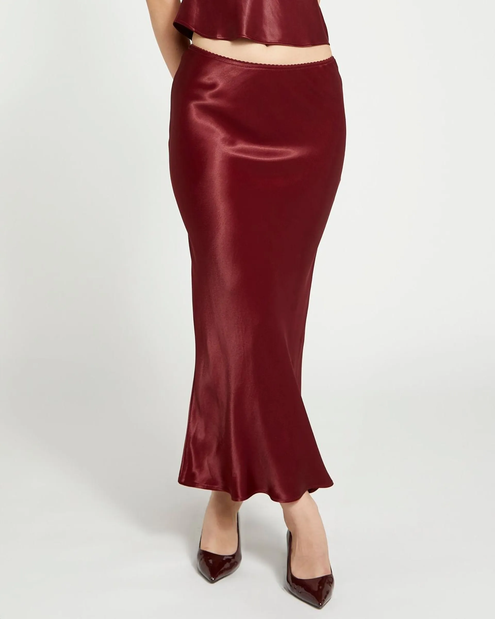 Savida Satin Maxi Skirt