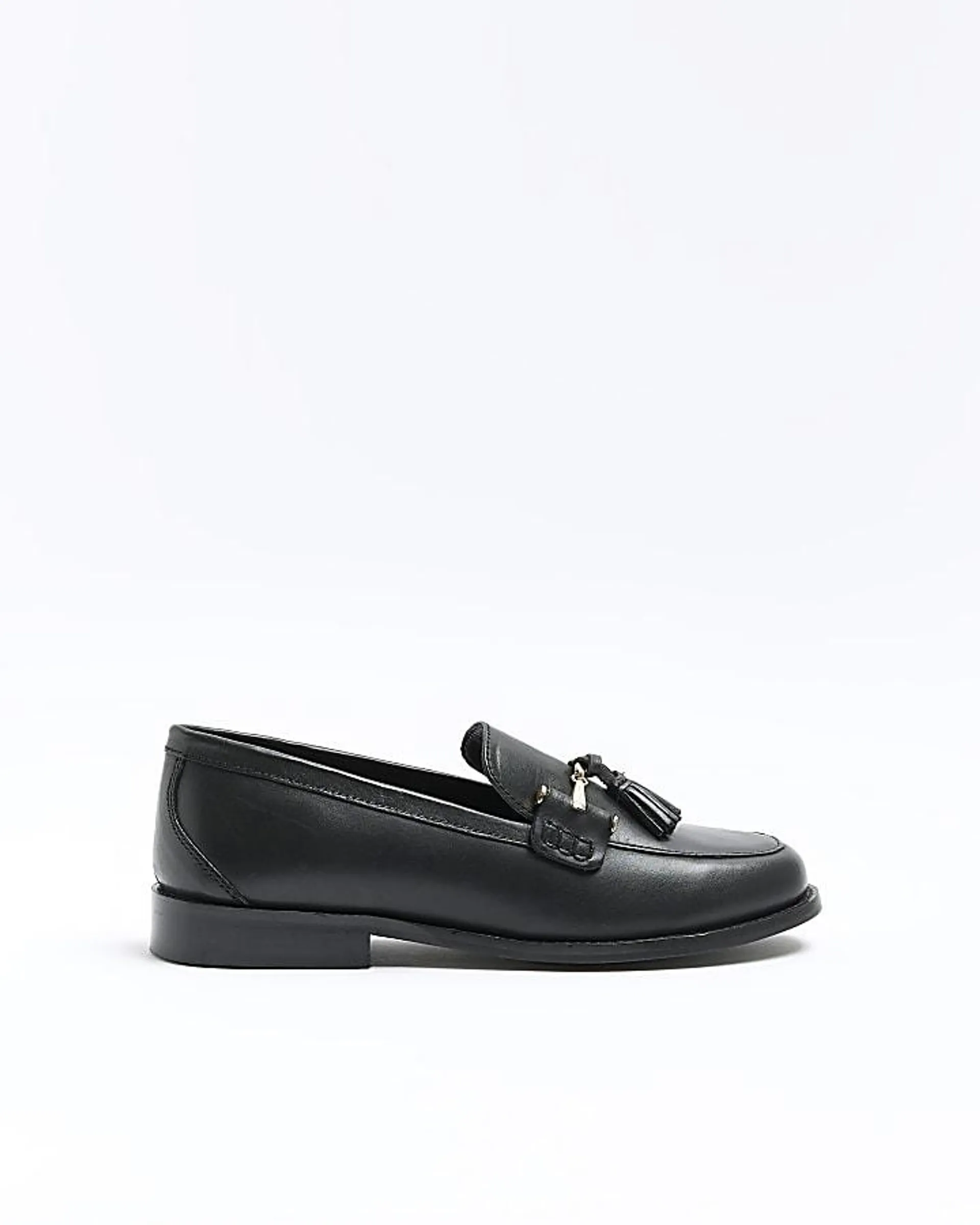 Black tassel loafers