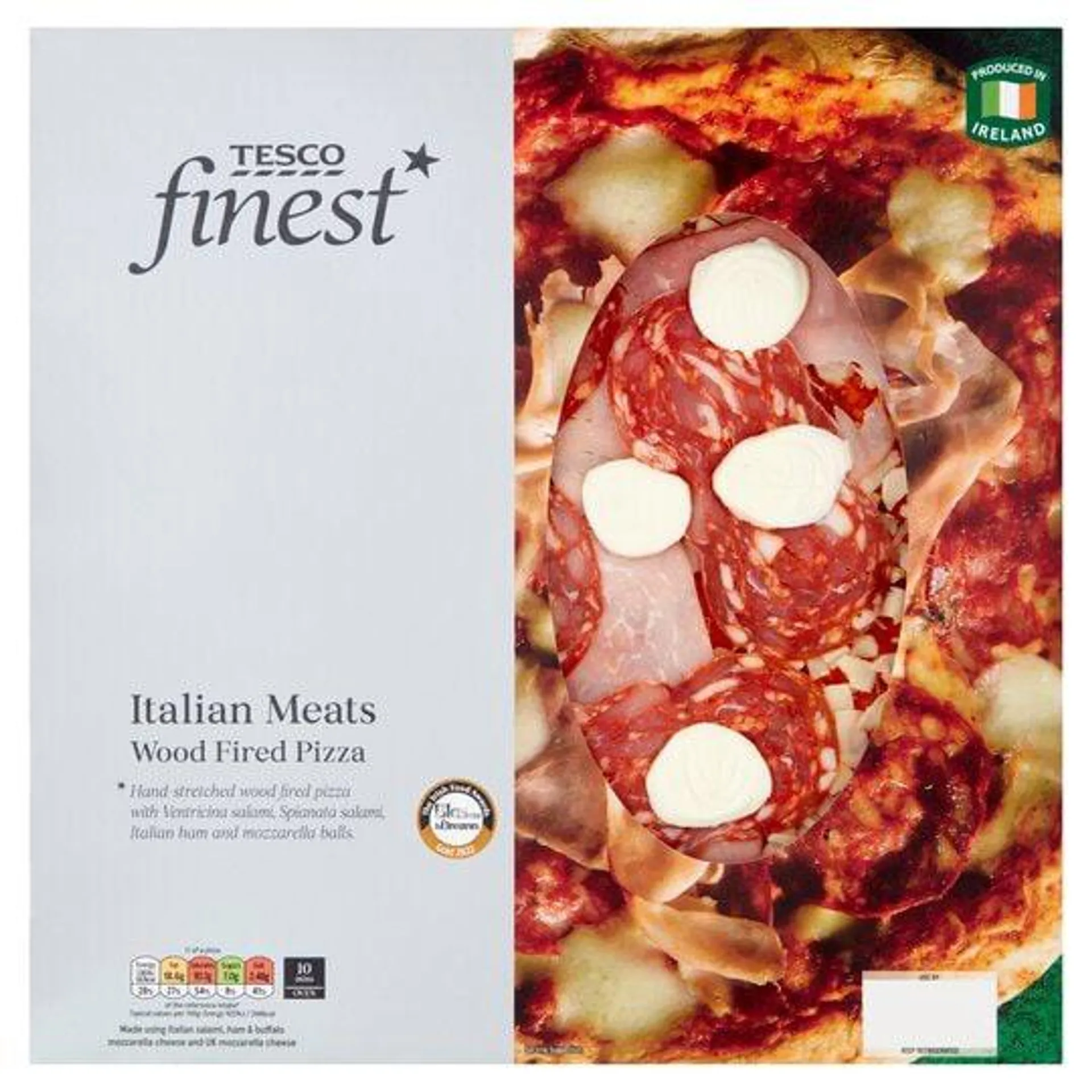 Tesco Finest Italian Meats Wdfired Pizza 510G