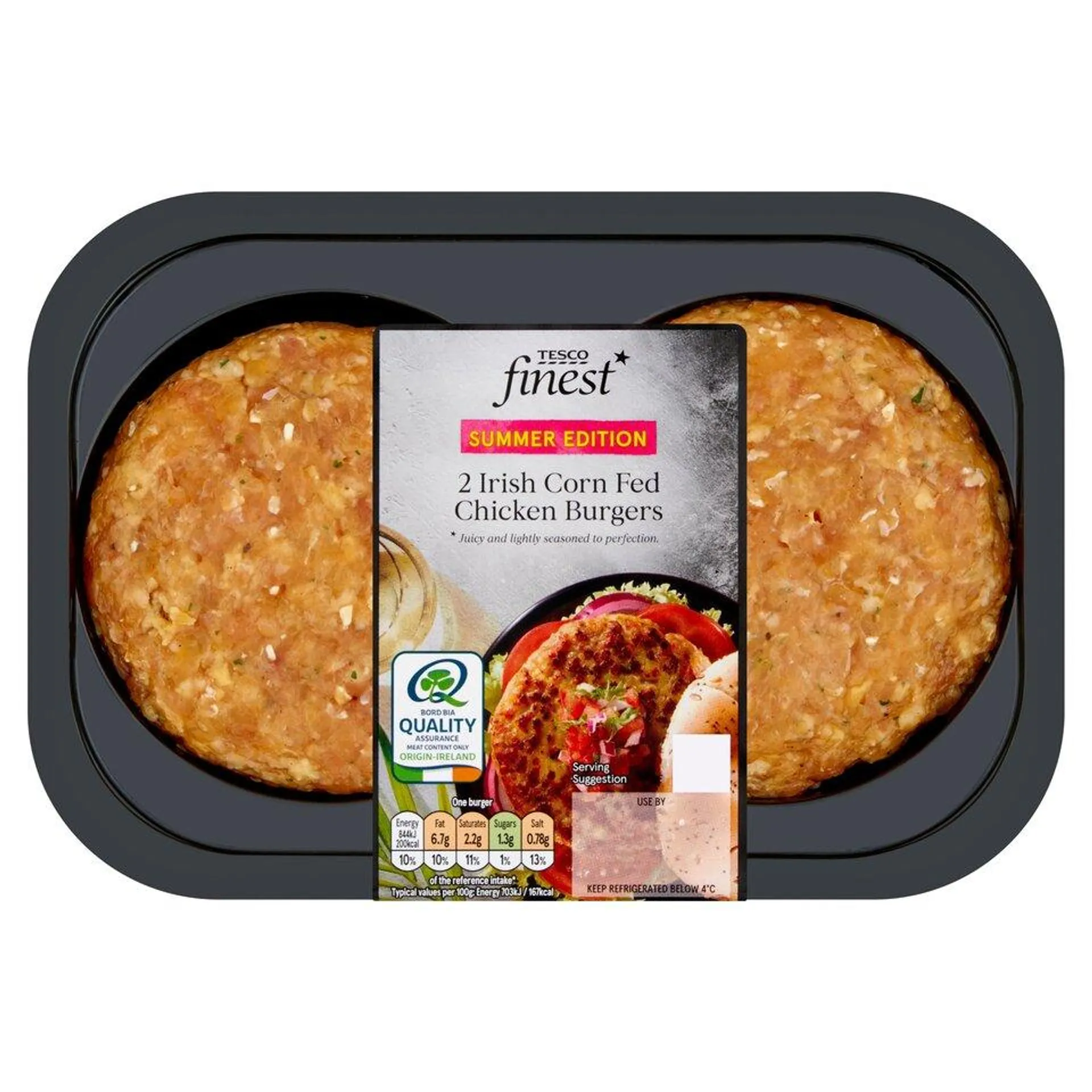 Tesco Finest 2 Irish Corn Fed Chicken Burgers 360g