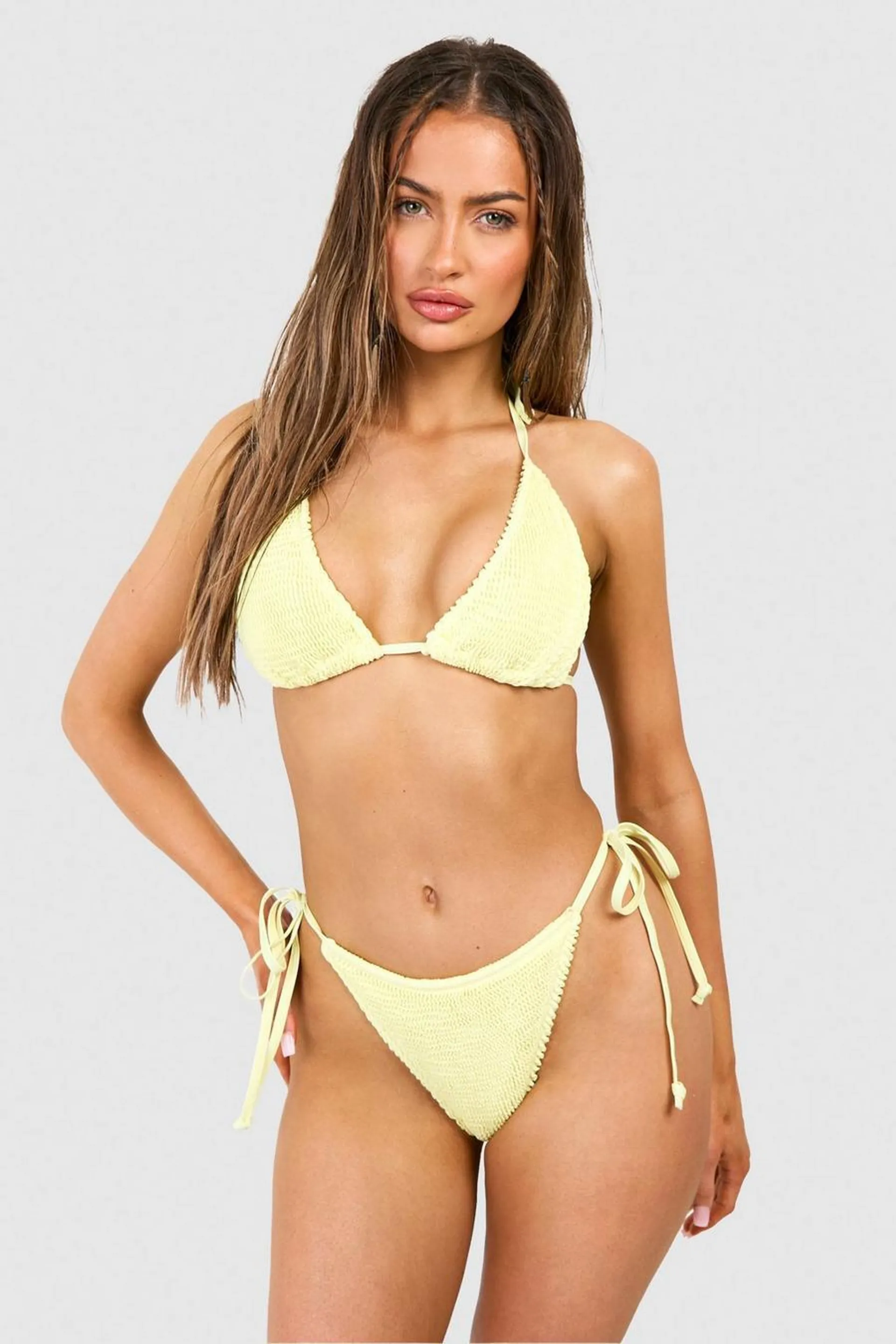 Premium Crinkle Tie Side Bikini Brief