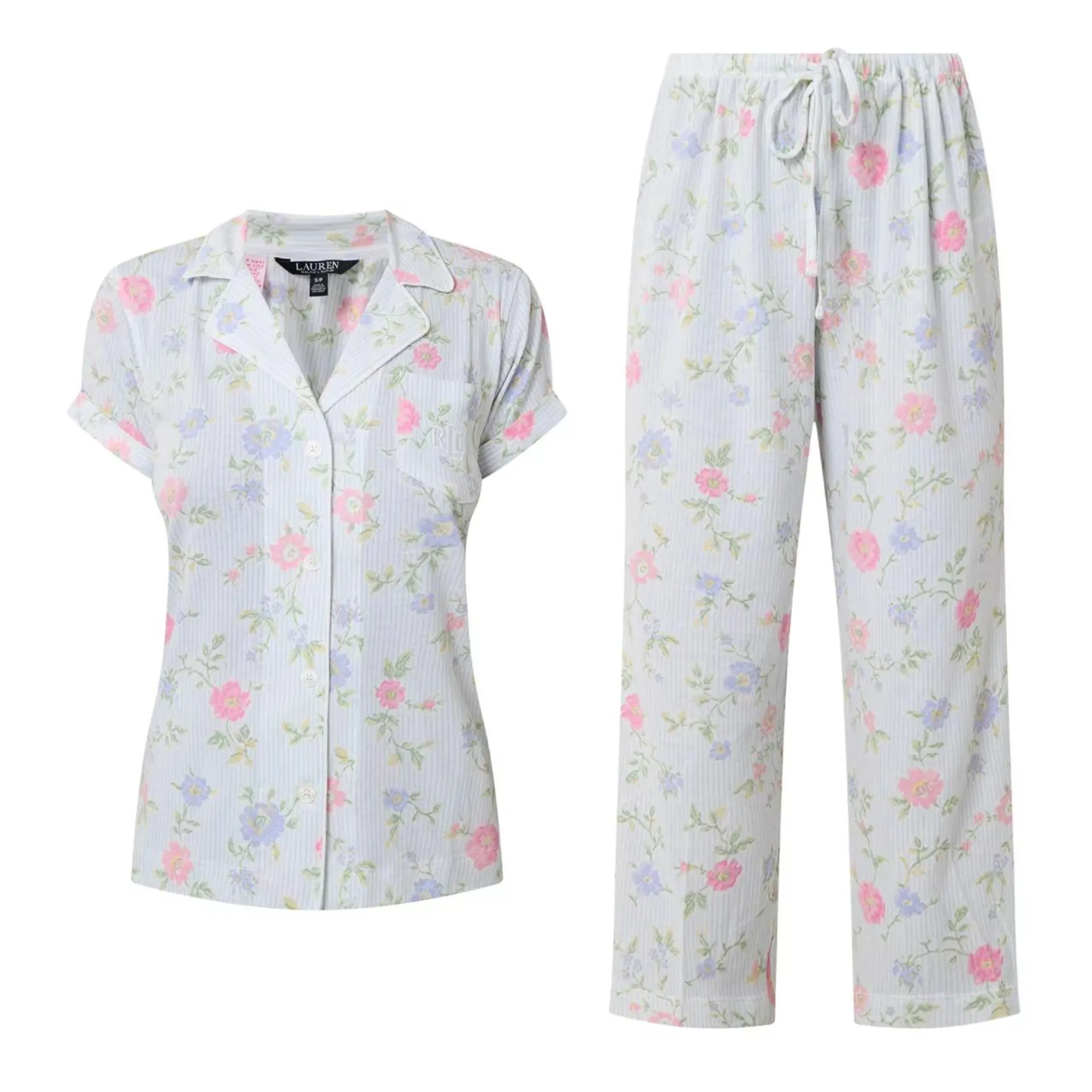 New in LAUREN Floral Striped Cropped Pyjama Set €129.00