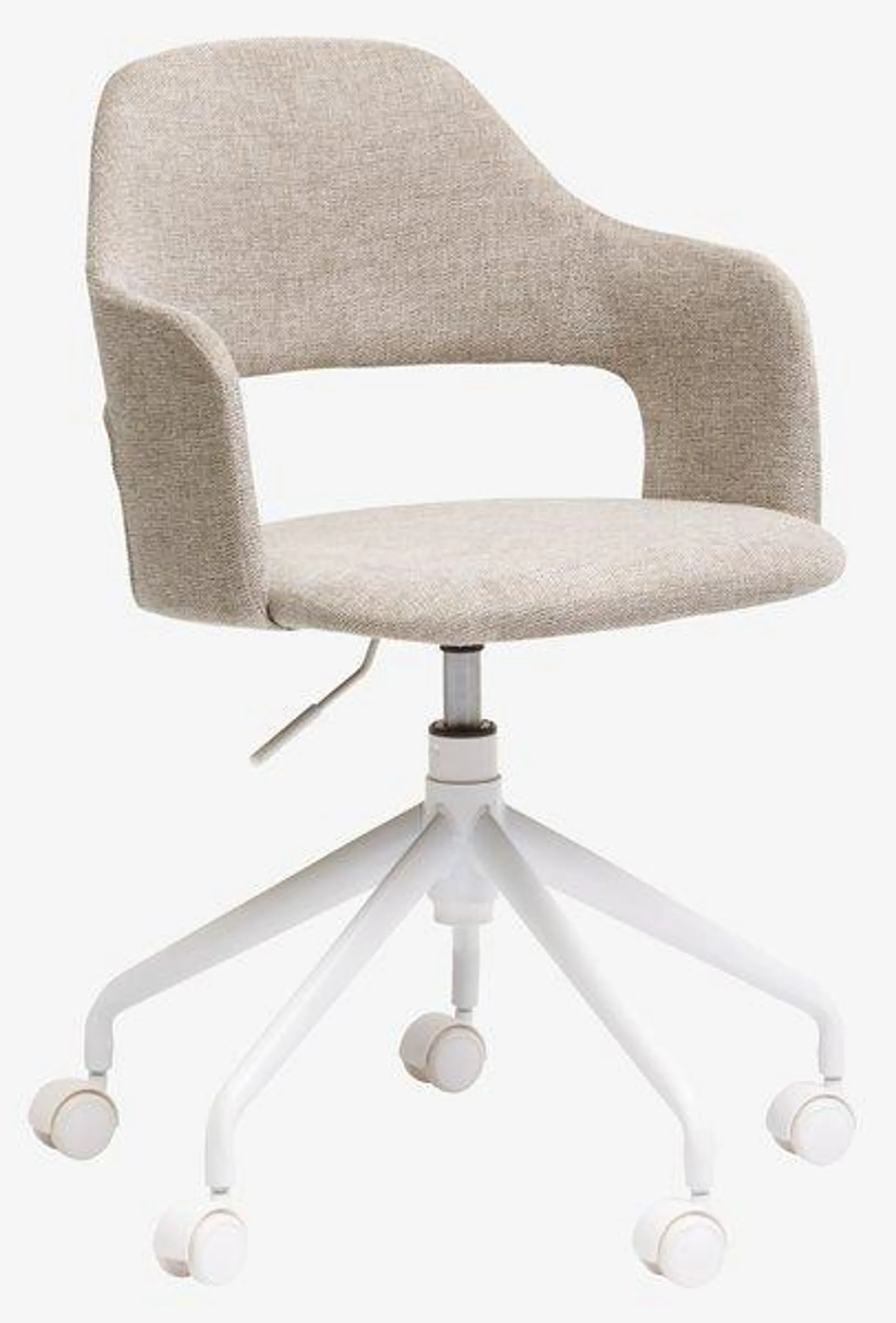 Desk chair REERSLEV sand fabric/white