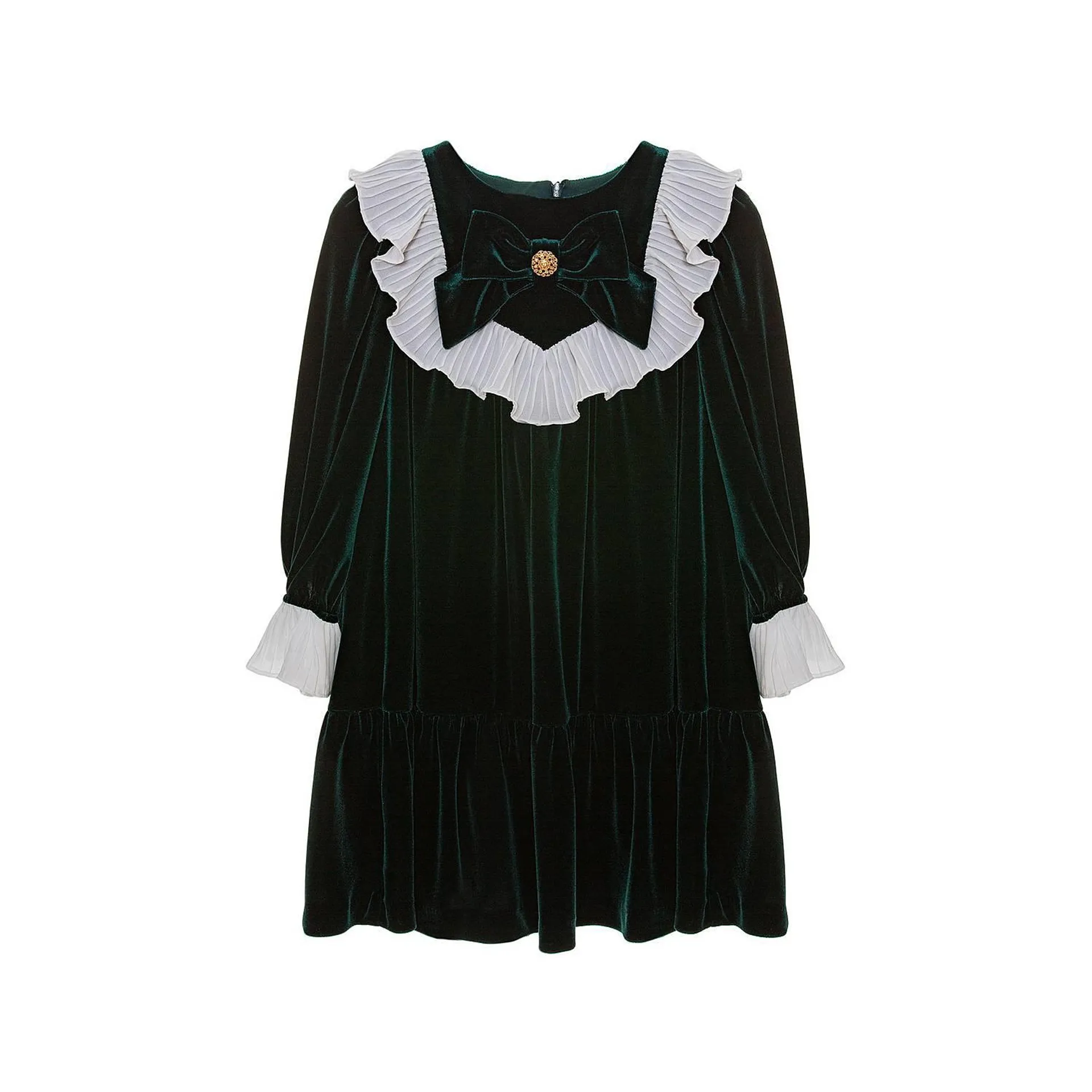 Long Sleeve Velvet Dress