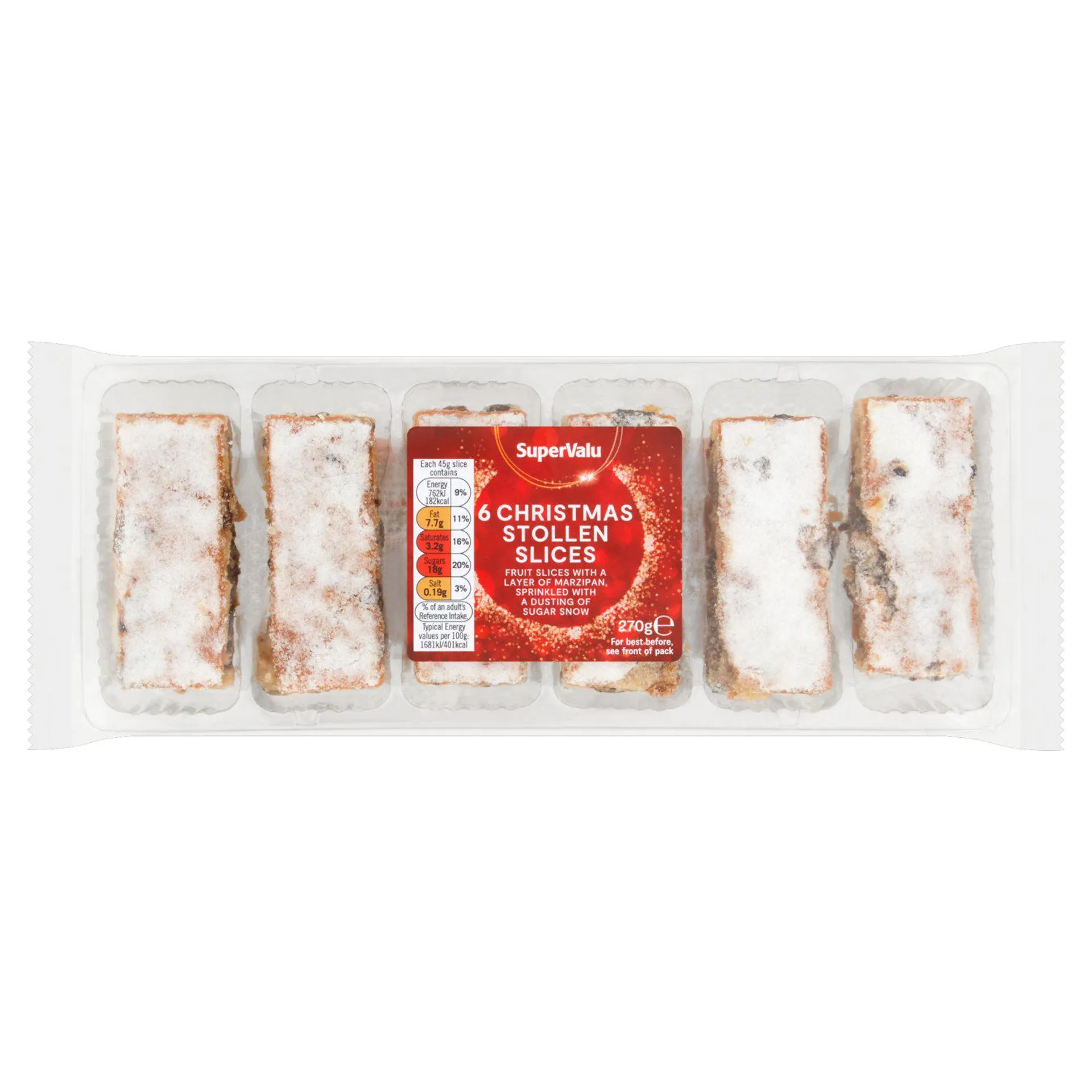 SuperValu Christmas Stollen Slices 6 Pack