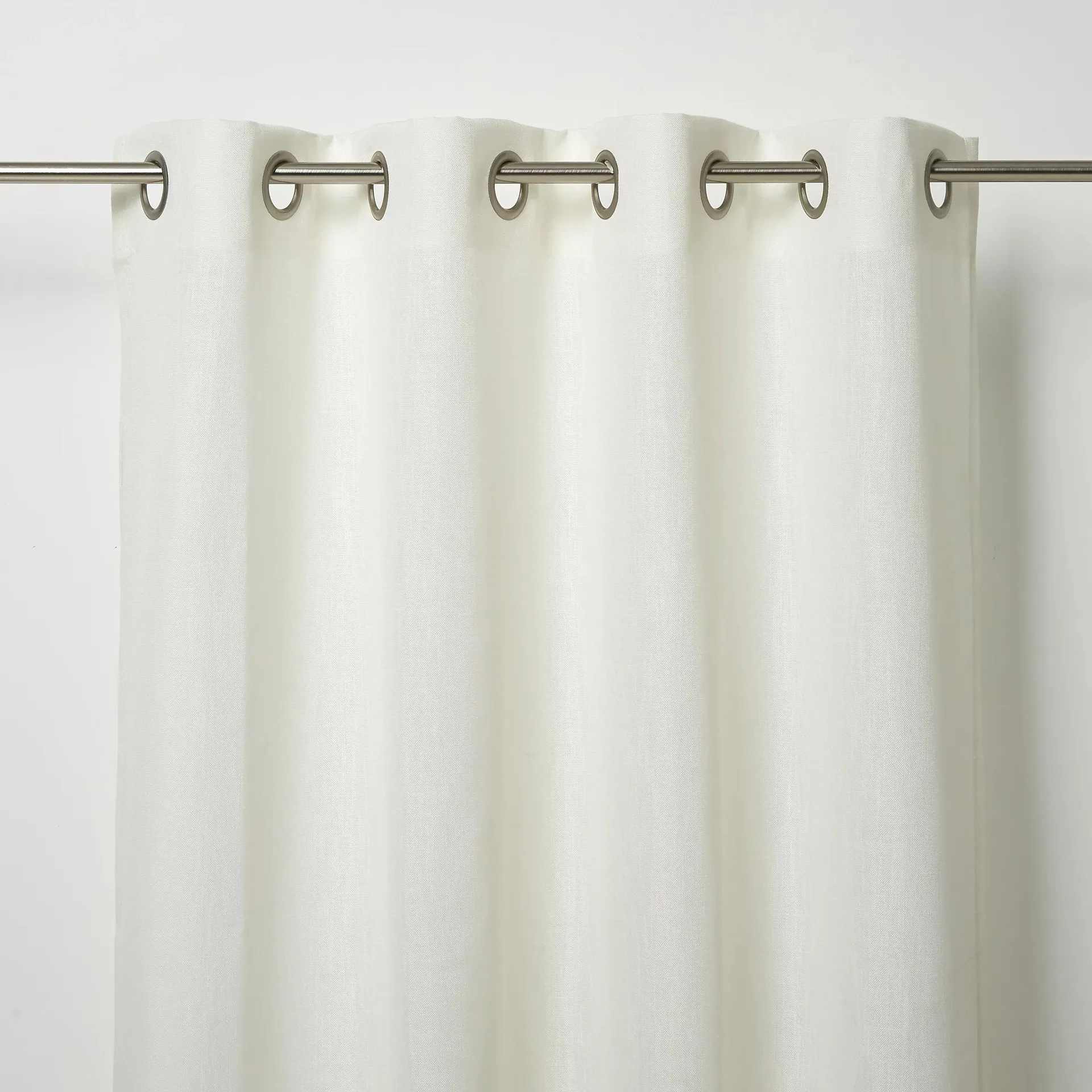 Kippens Off white Plain Net Eyelet Curtain (W)140cm (L)260cm, Single