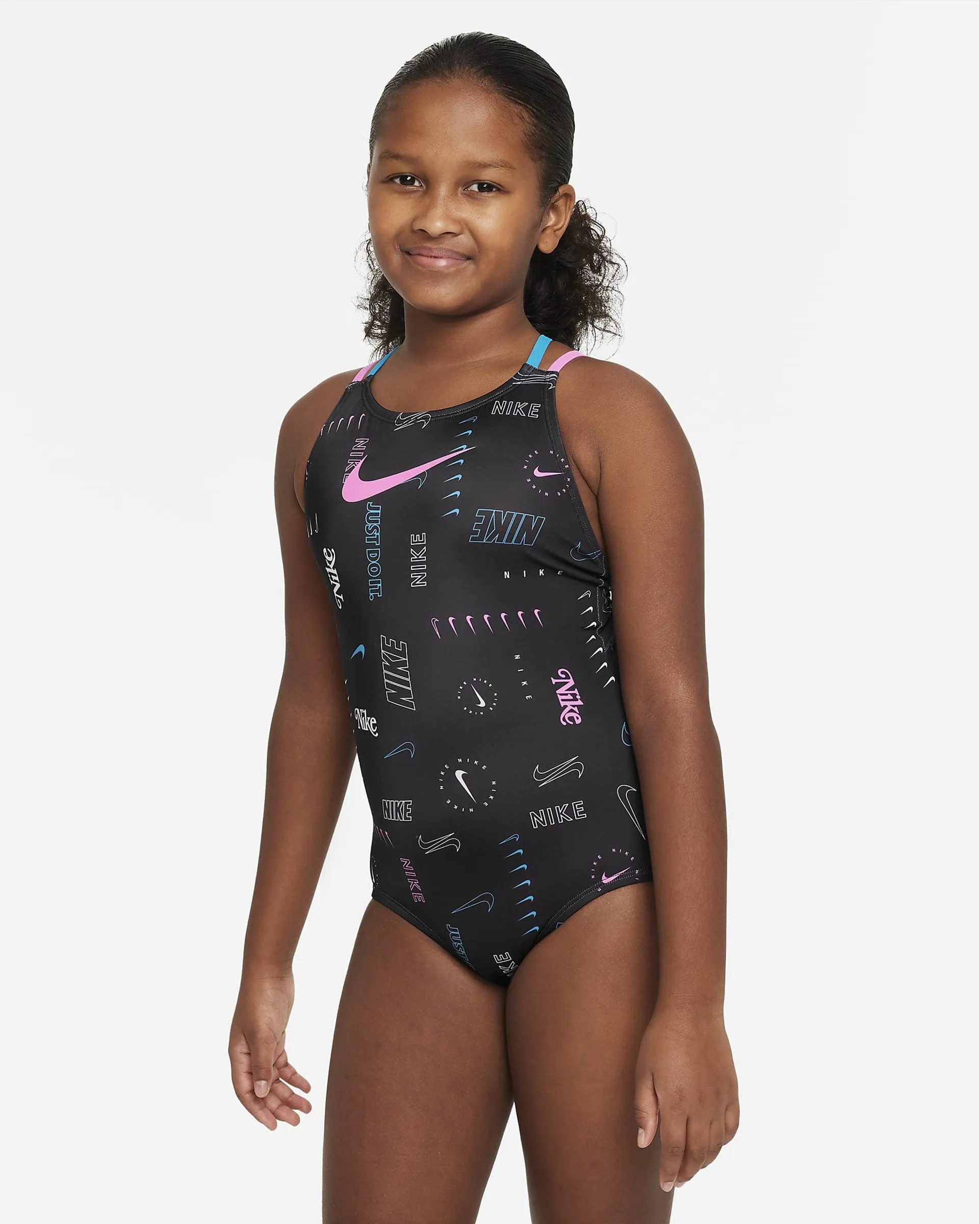 Older Kids' (Girls') Spiderback One-piece Swimsuit